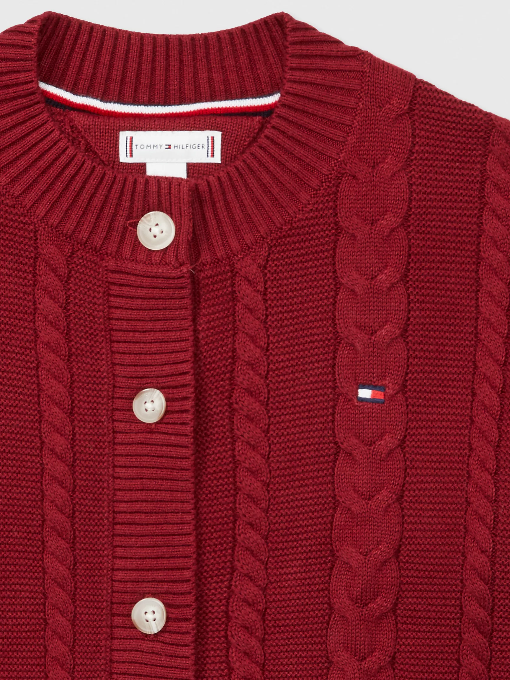 Свитер для девочки Tommy Hilfiger, Детский кардиган с узором "косы"