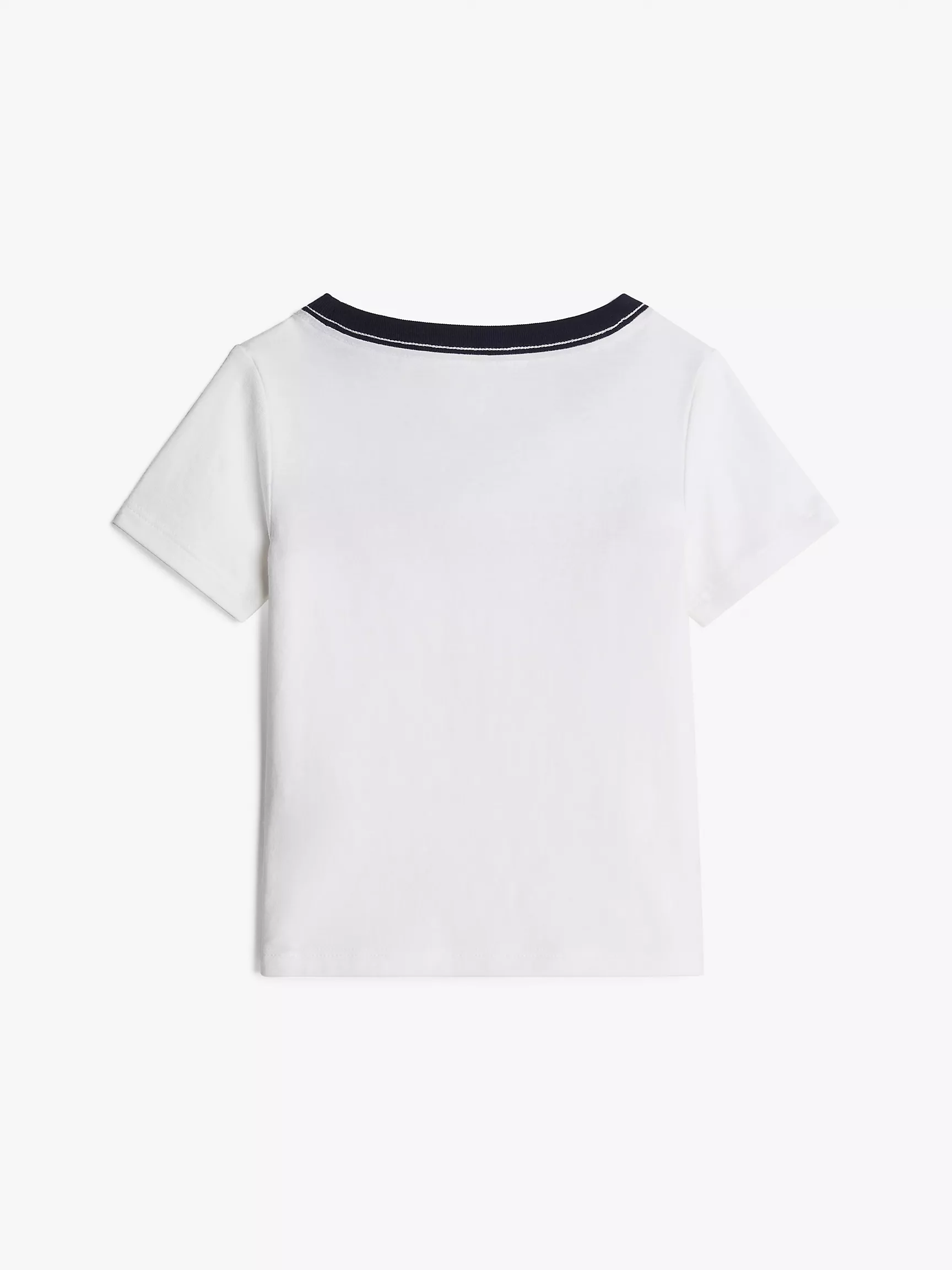 Детская футболка Tommy Hilfiger, Детская футболка с контрастной окантовкой и флаговыми полосками