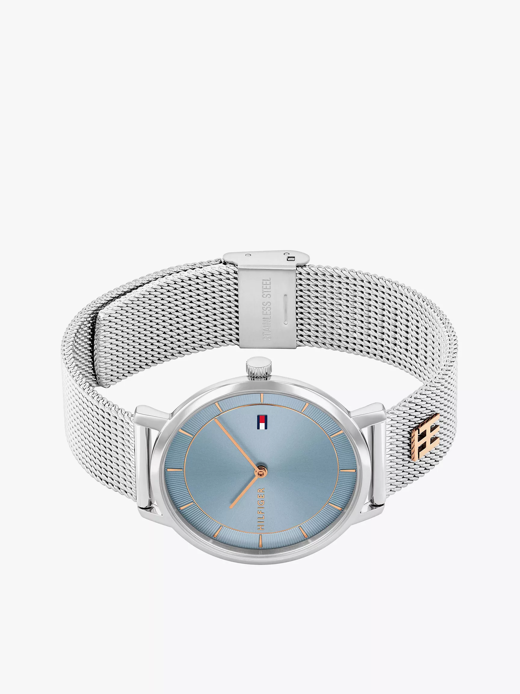 Женские часы Tommy Hilfiger, Часы 35 мм с синим циферблатом и монограммным узором