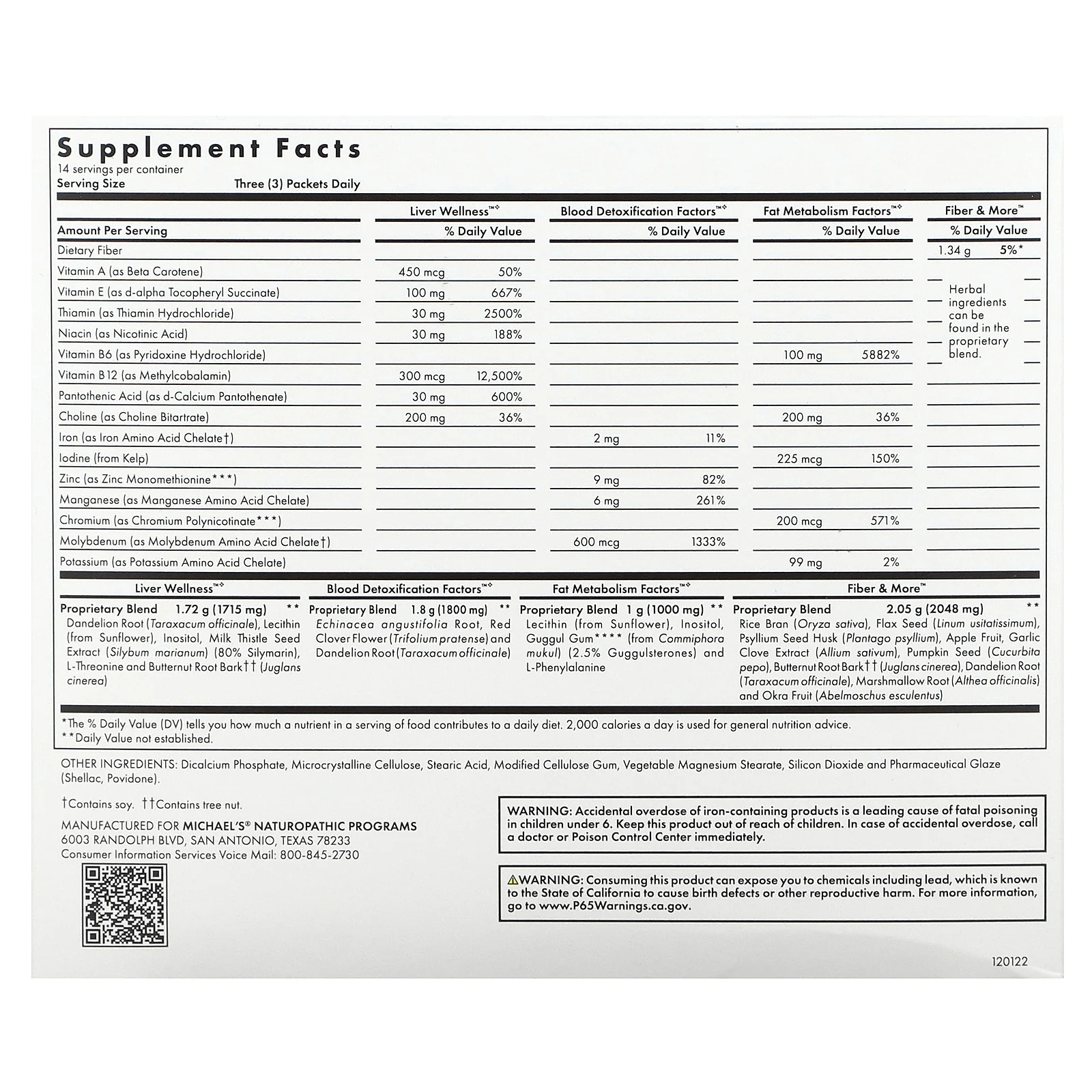 Michael's Naturopathic, Ultimate Detox & Cleanse, детокс и очищение, 42 пакетика