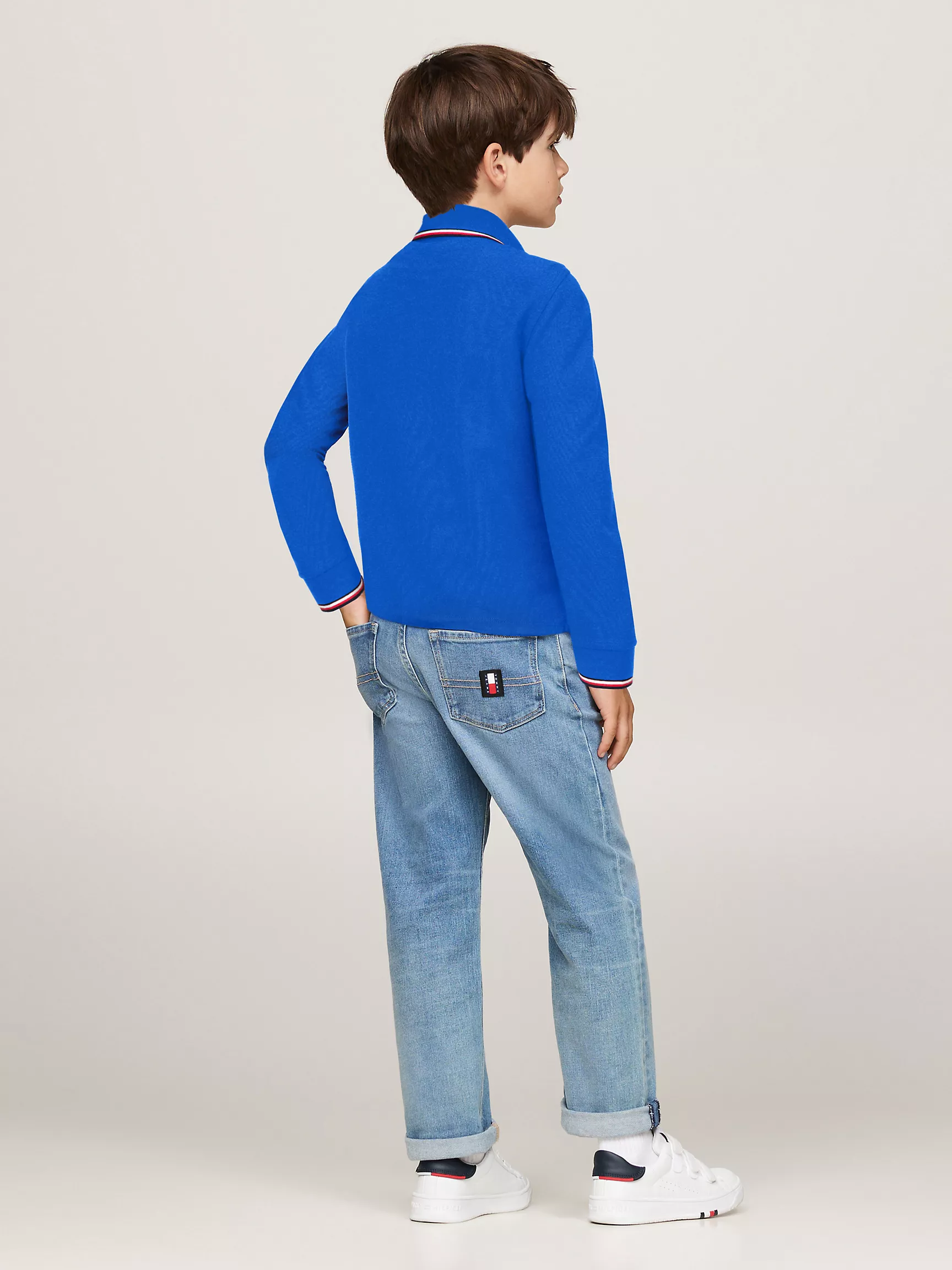 Рубашка-поло для мальчиков Tommy Hilfiger, Детское поло с длинным рукавом и влагоотводящей технологией Tommy