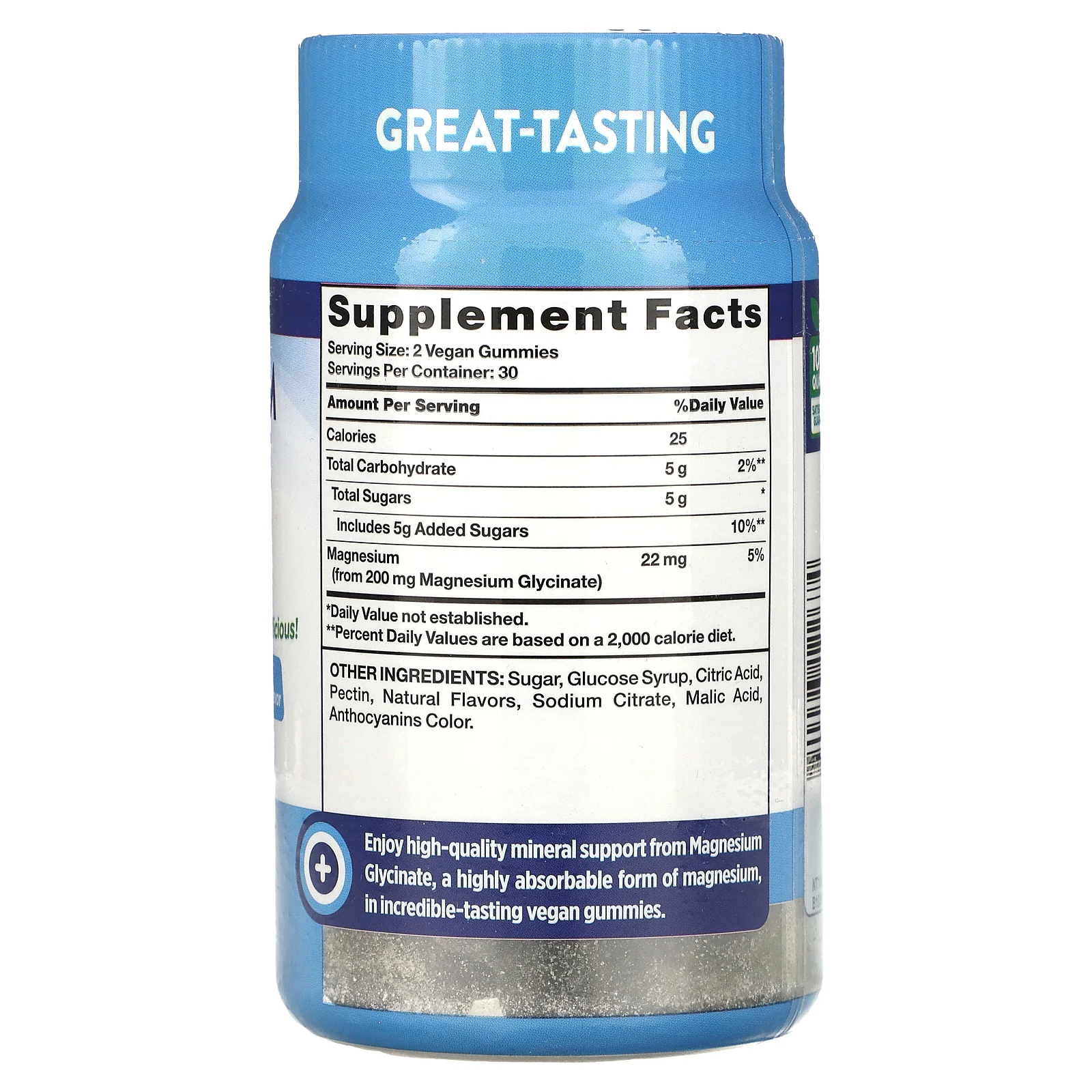 Nature's Truth, жевательные глицинат магния, со вкусом винограда, 200 мг, 60 веганских жевательных таблеток (100 мг в 1 жевательной таблетке)