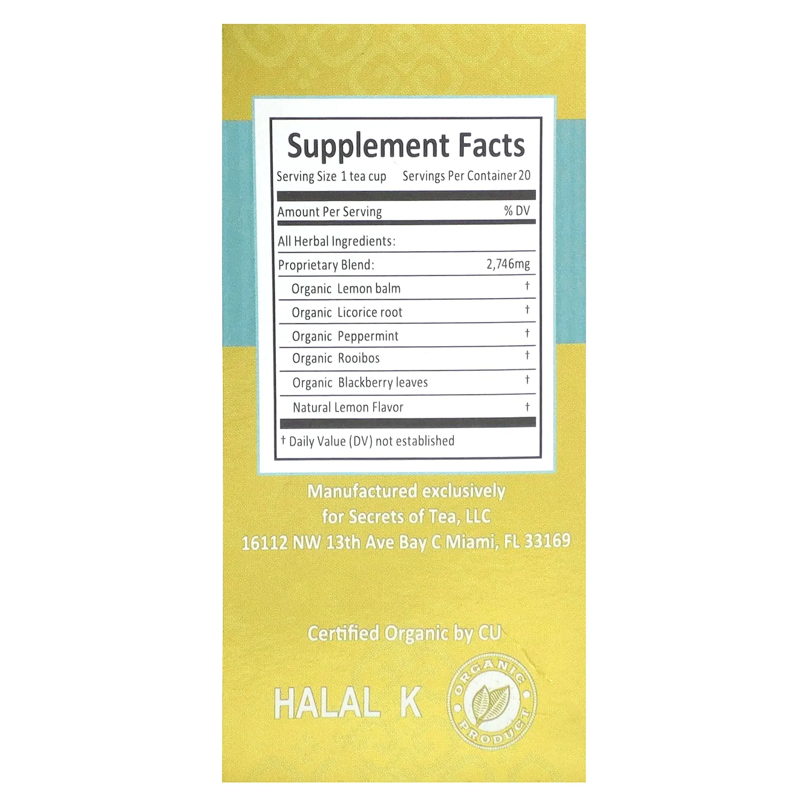 Secrets of Tea, Be Gone, органический чай от простуды, без кофеина, 20 чайных пакетиков, 40 г (1,41 унции)