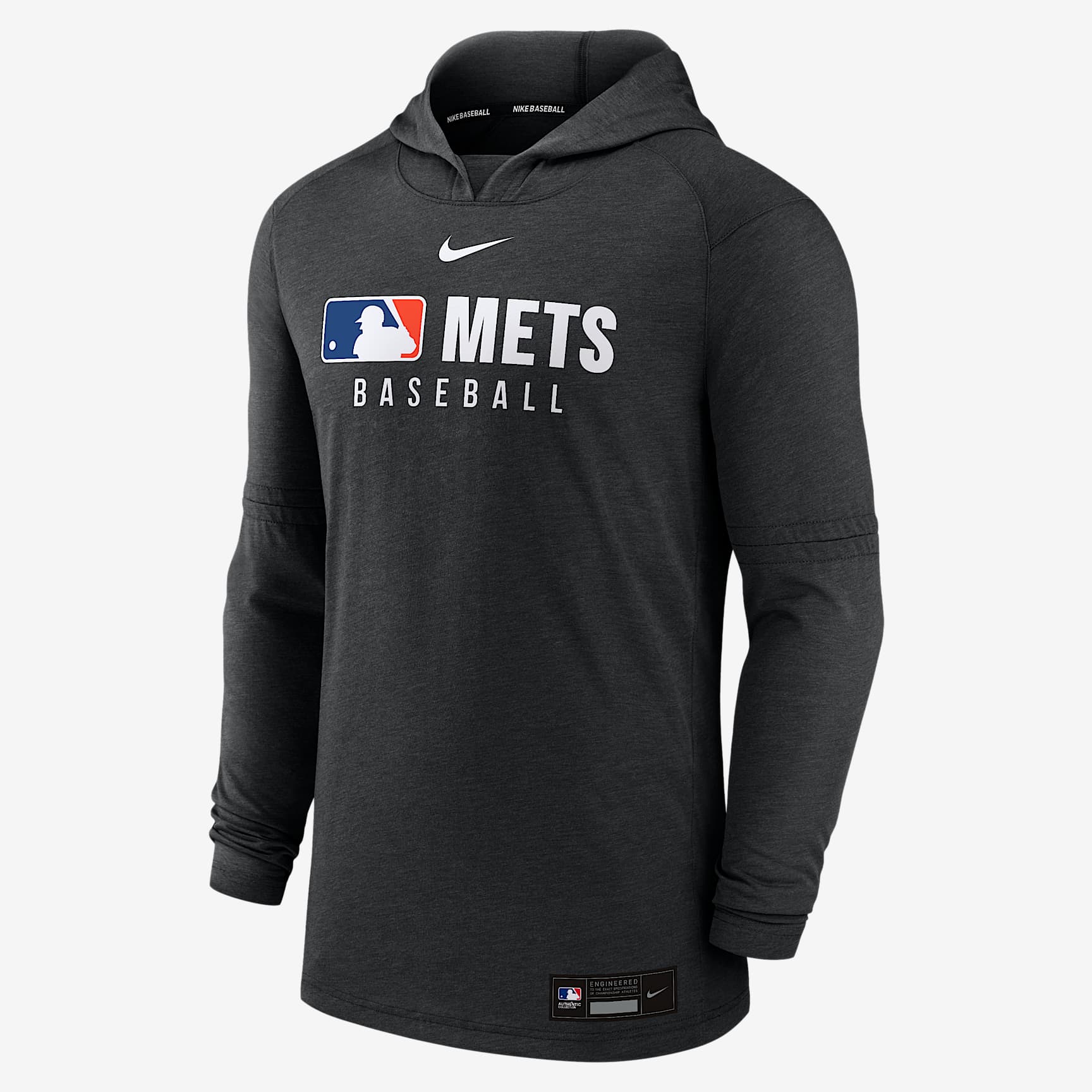 New York Mets Authentic Collection Men's Nike Dri-FIT MLB Pullover Hoodie