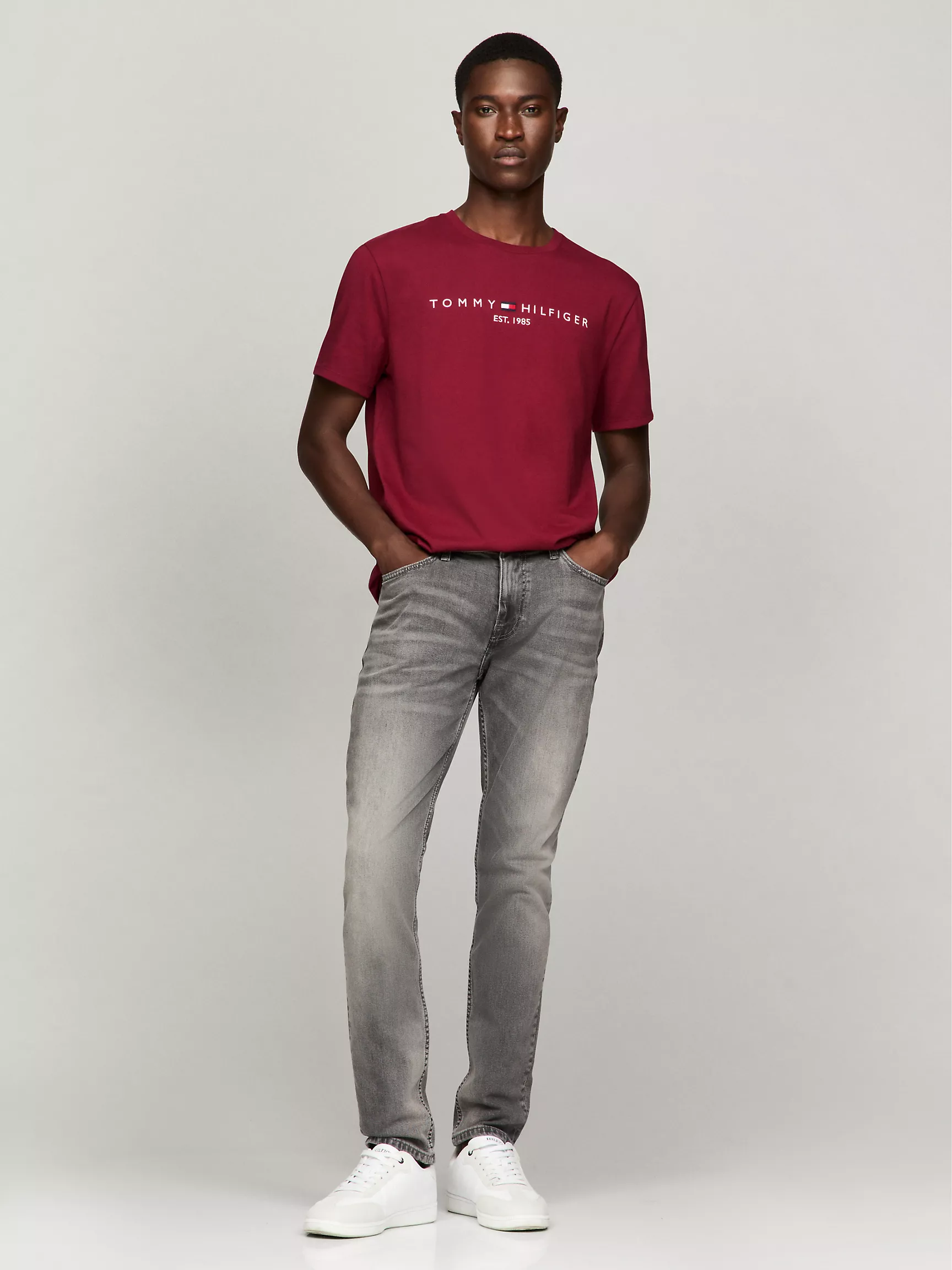 Мужская футболка Tommy Hilfiger, Футболка с вышитым логотипом Tommy