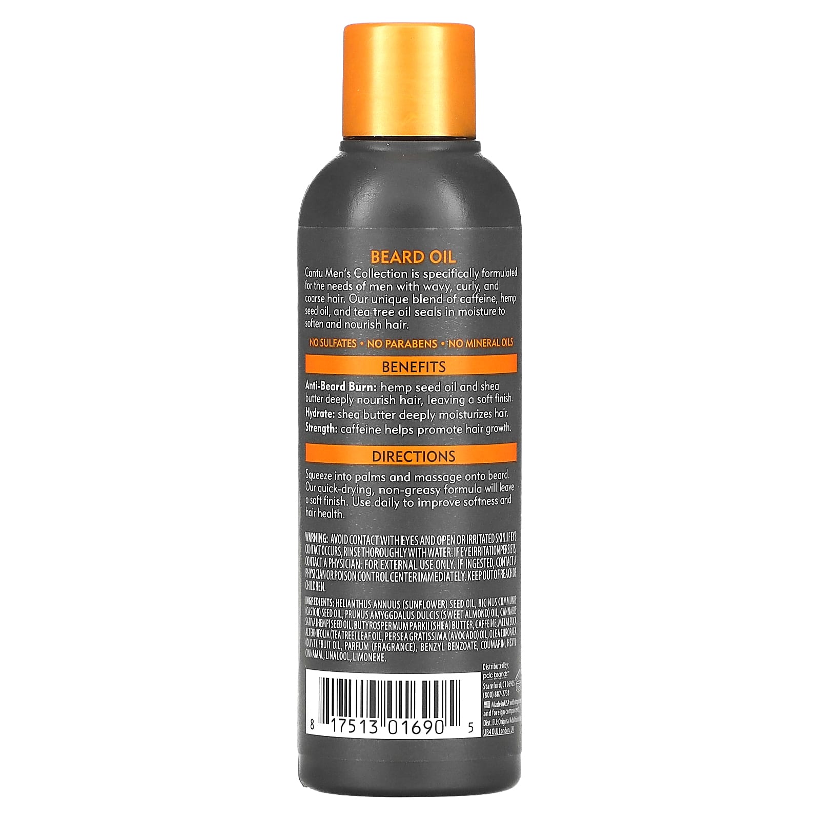 Cantu, Men's Collection, масло ши для бороды, 100 мл (3,4 жидк. Унции)