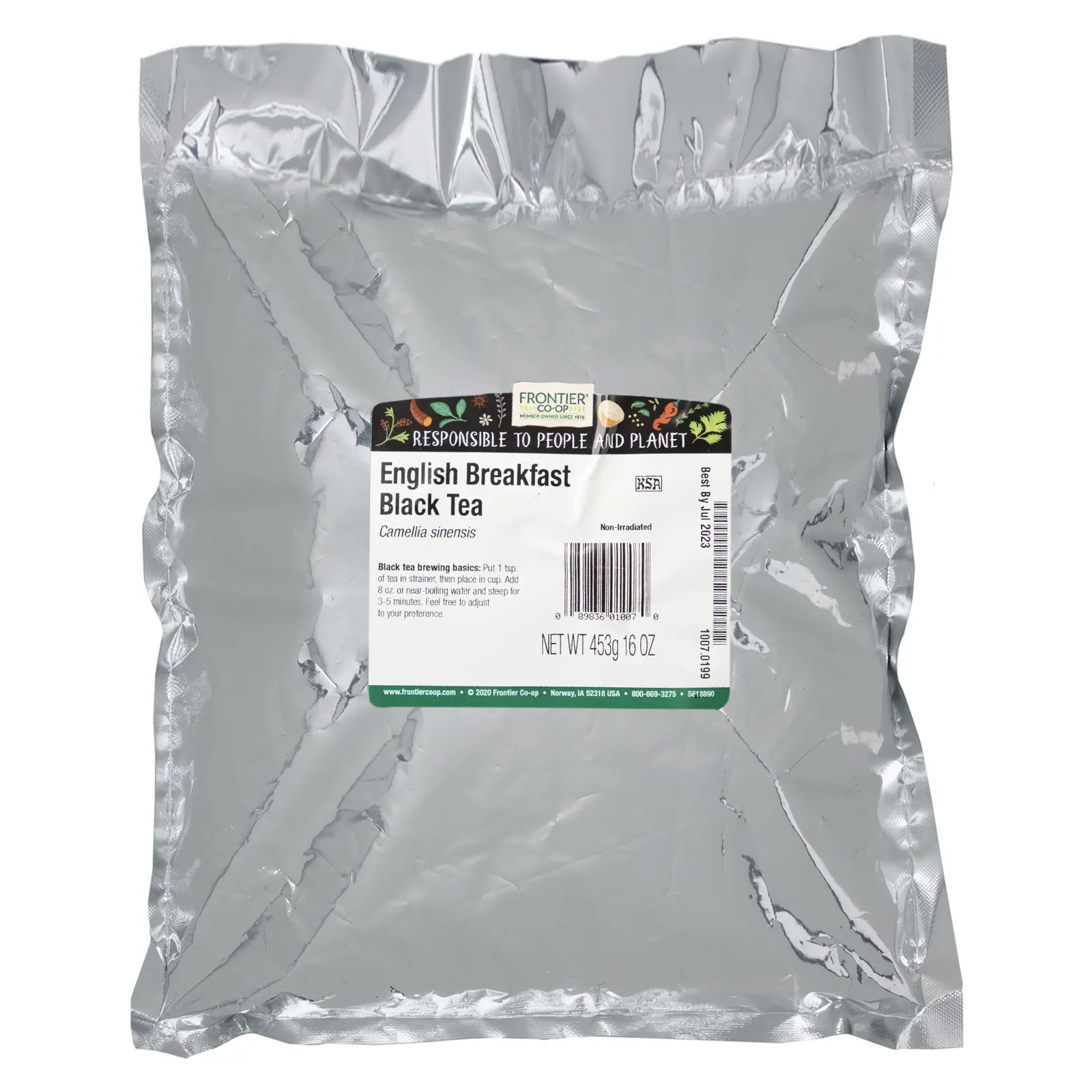 Frontier Co-op, черный чай, Englis Breakfast, 453 г (16 унций)