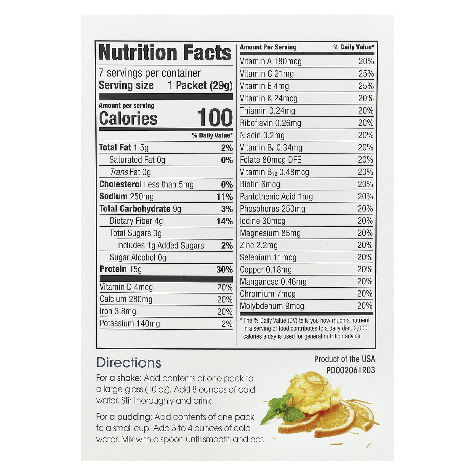 WonderSlim, коктейль, апельсиновый крем, 7 пакетиков по 29 г (1,02 унции)