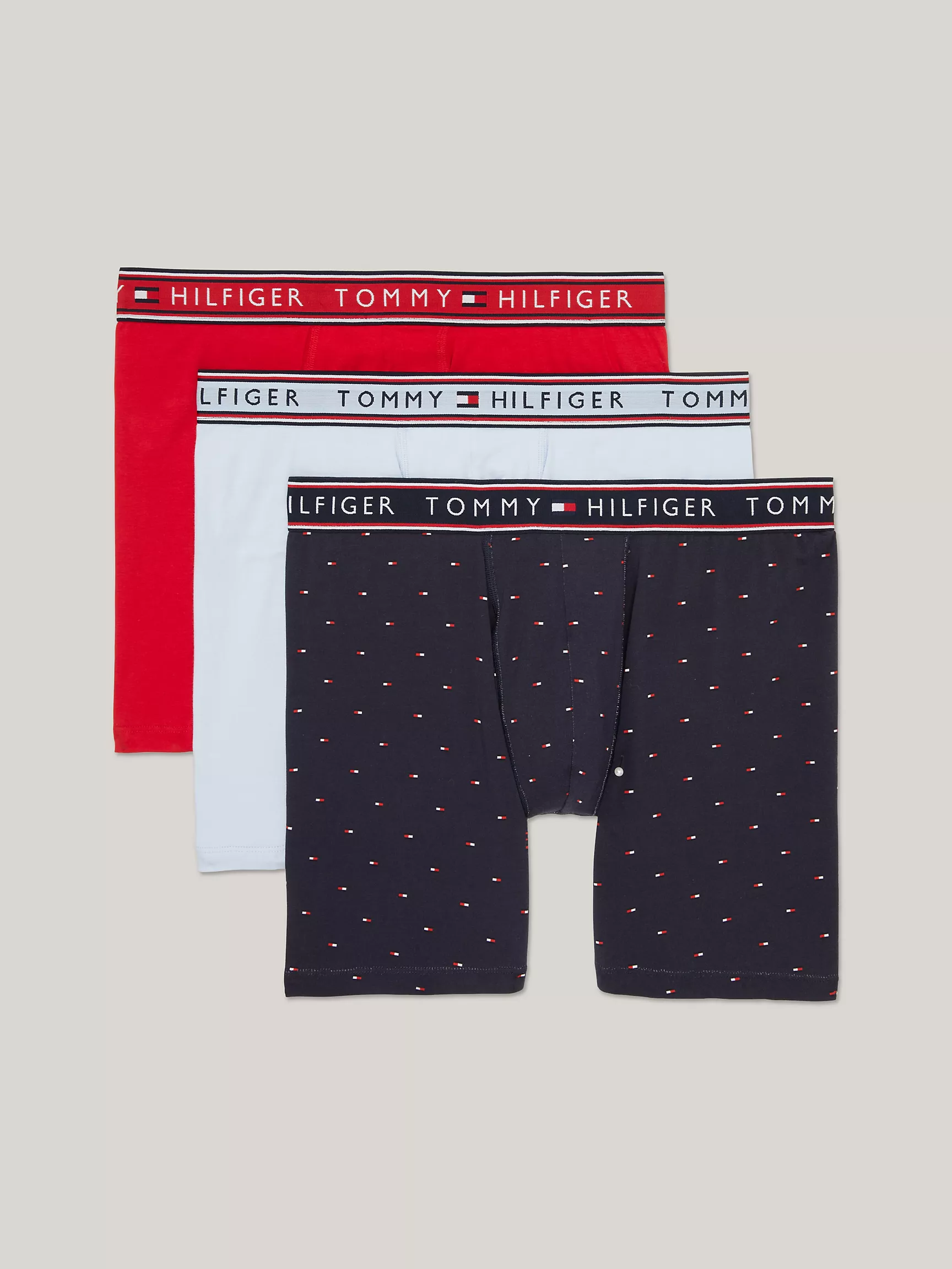 Мужское нижнее белье Tommy Hilfiger, Хлопковые эластичные боксеры-брифы (набор 3 шт.)