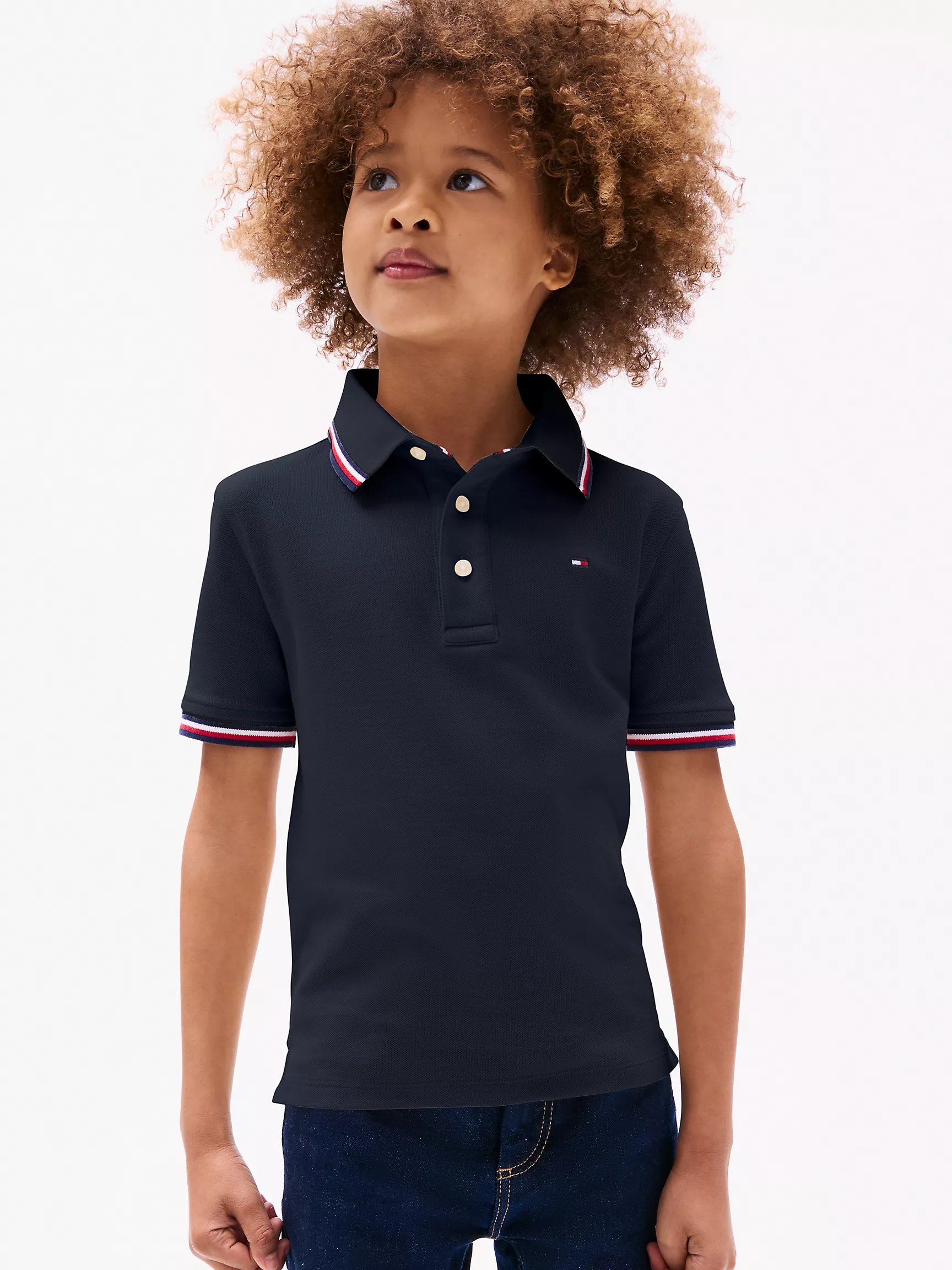 Рубашка-поло для мальчиков Tommy Hilfiger, Детское поло с коротким рукавом и влагоотводящей технологией Tommy