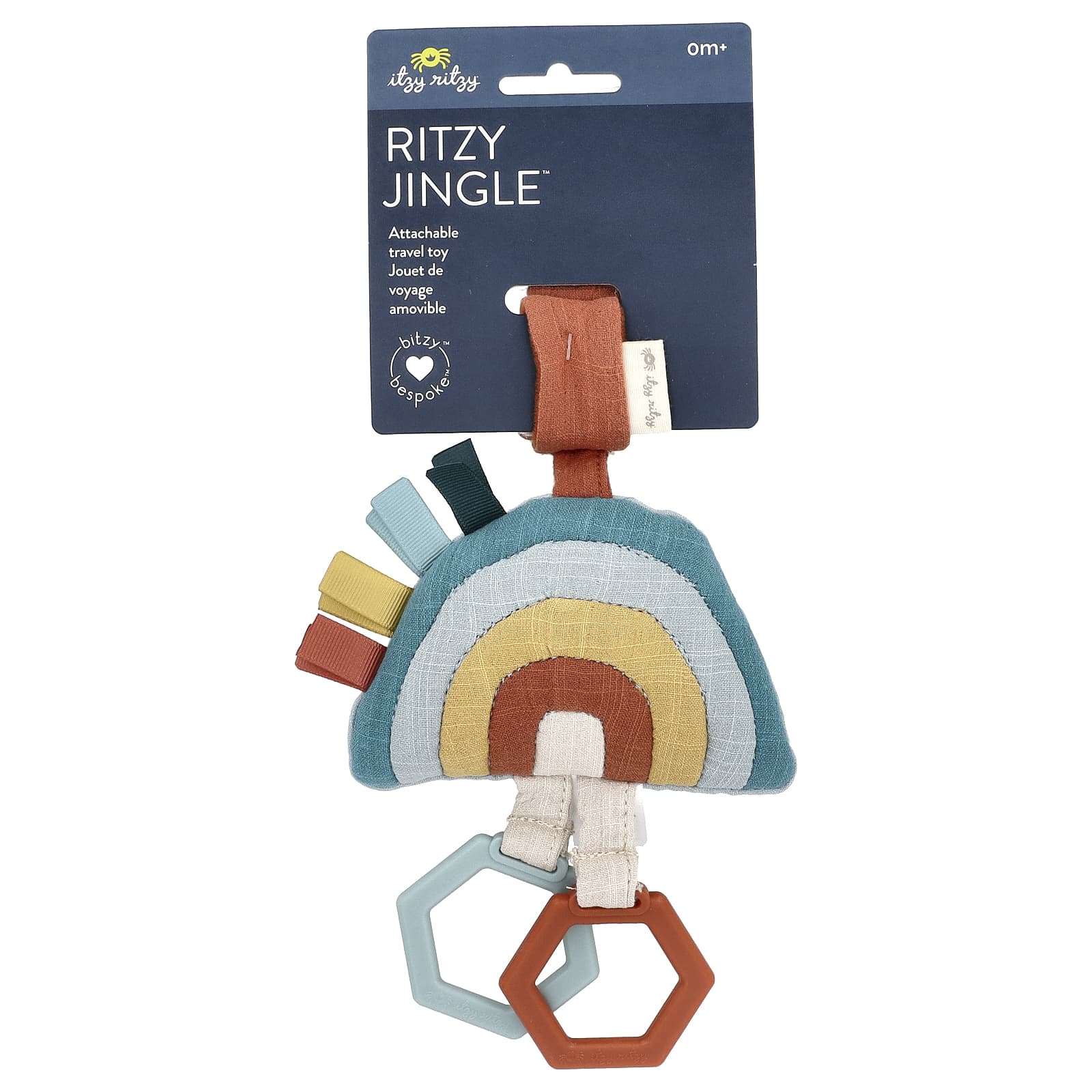 itzy ritzy, Ritzy Jingle, съемная дорожная игрушка, для детей от 0 месяцев, цвет радуги, 1 игрушка