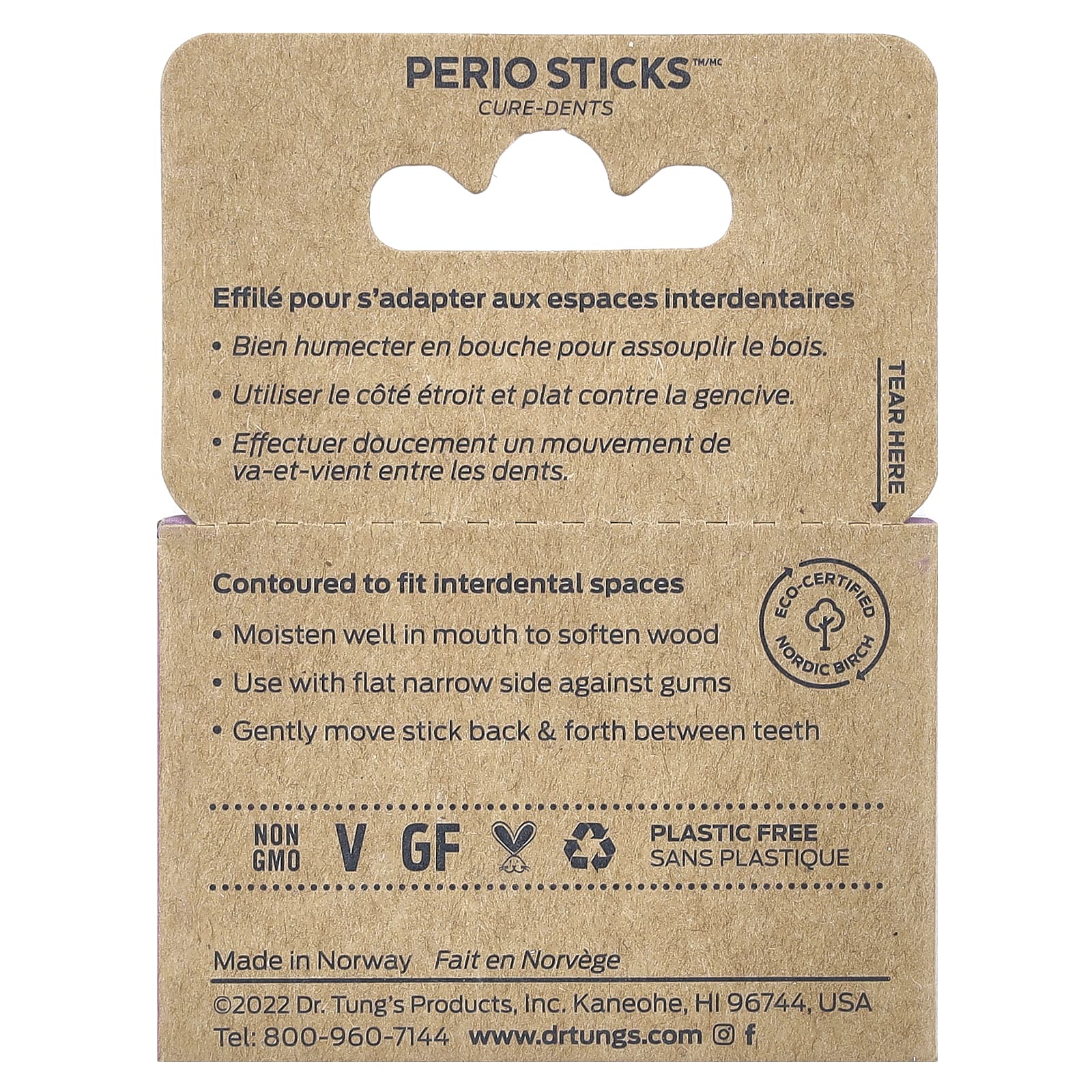 Dr. Tung's, Perio Sticks, X-Thin, 100 зубочисток