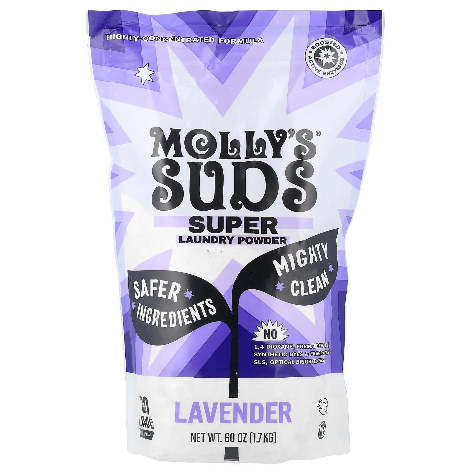 Molly's Suds, Super Laundry Powder, лаванда, 60 загрузок, 1,7 кг (60 унций)