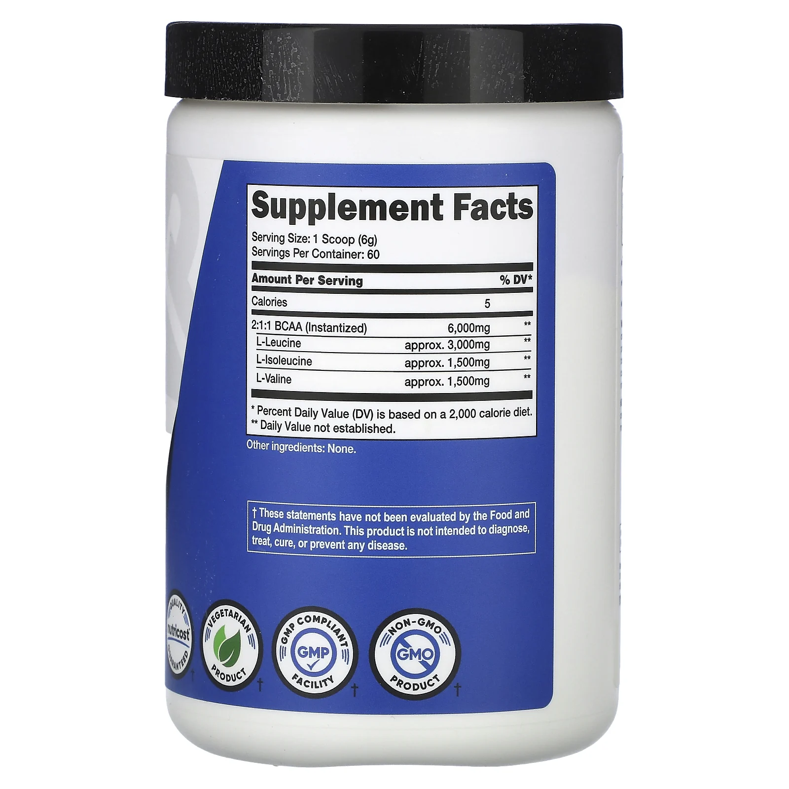 Nutricost, Performance, аминокислоты с разветвленной цепью, без добавок, 360 г (12,9 унции)