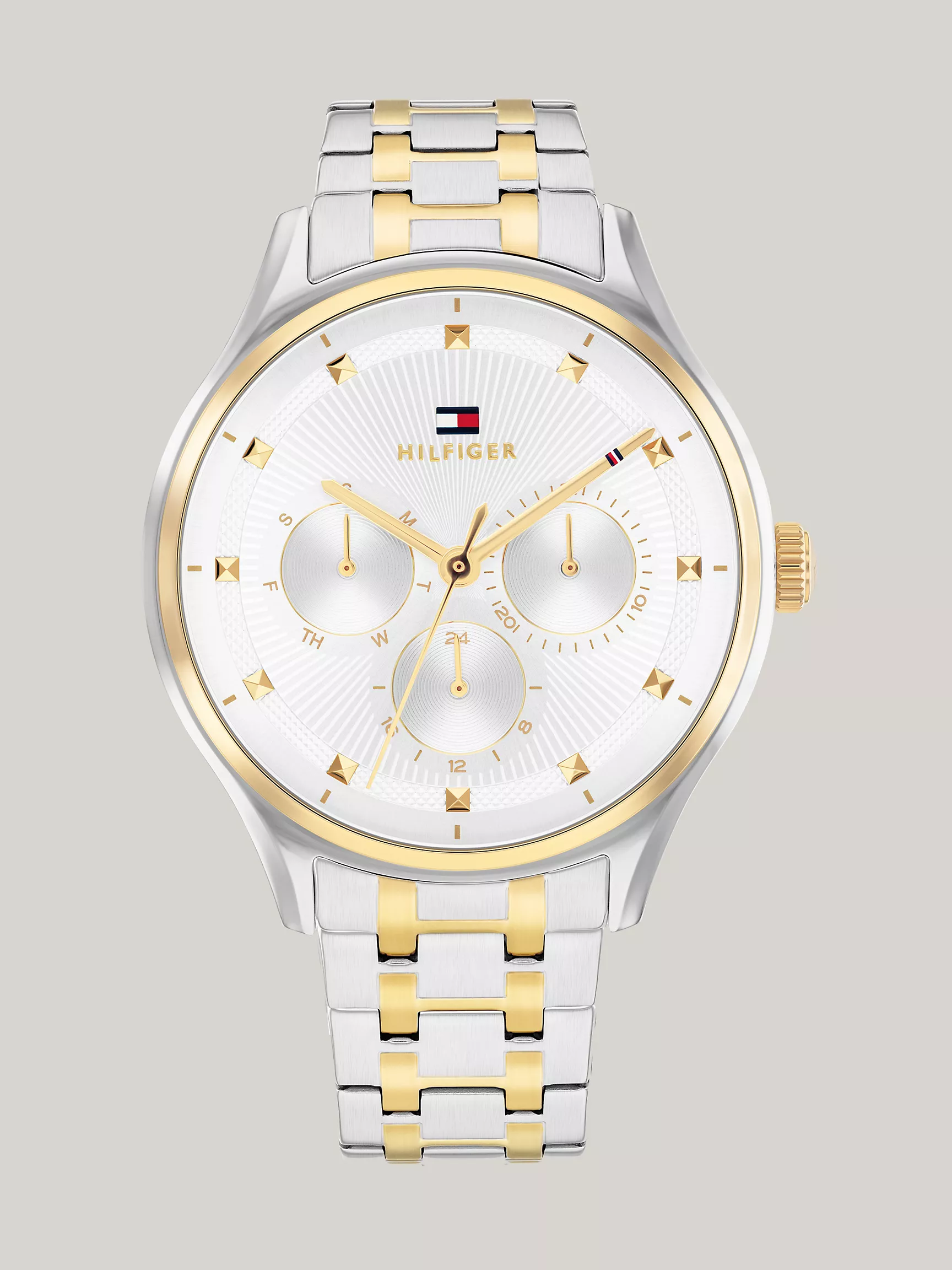 Женские часы Tommy Hilfiger, Многофункциональные часы 38 мм с серебристым циферблатом