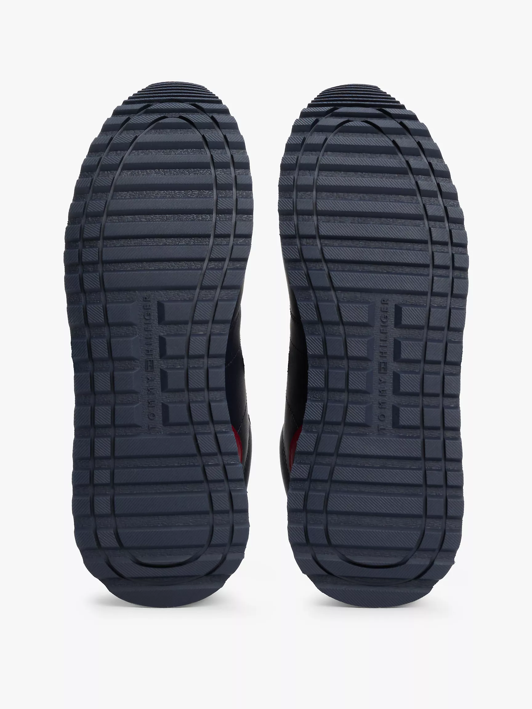 Мужские кроссовки Tommy Hilfiger, Кожаные беговые кроссовки с логотипом Tommy и рифленой подошвой