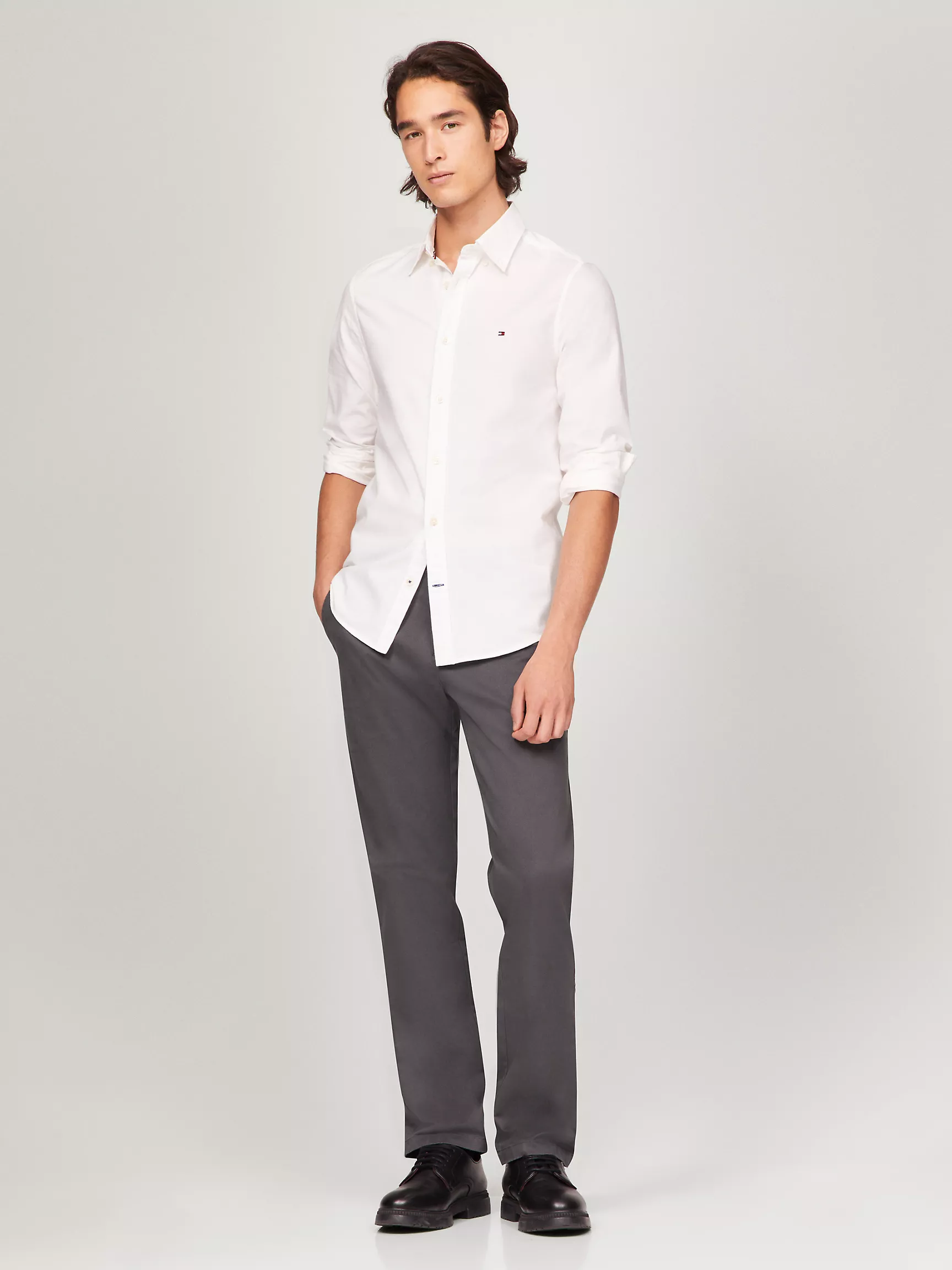 Мужская рубашка Tommy Hilfiger, Приталенная рубашка из оксфорда