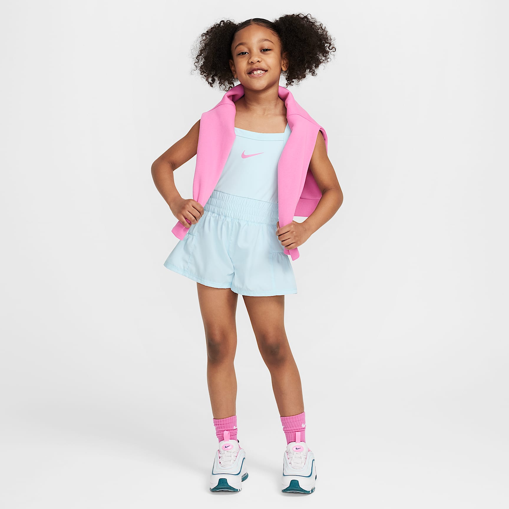 Nike Dri-FIT Sunny Swoosh Little Kids' Runsie Romper