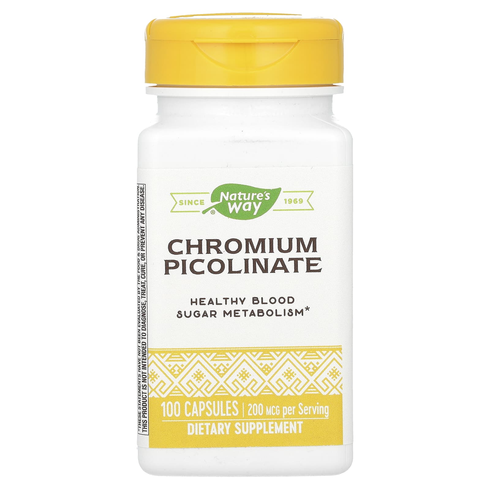 Nature's Way, пиколинат хрома, 200 мкг, 100 капсул