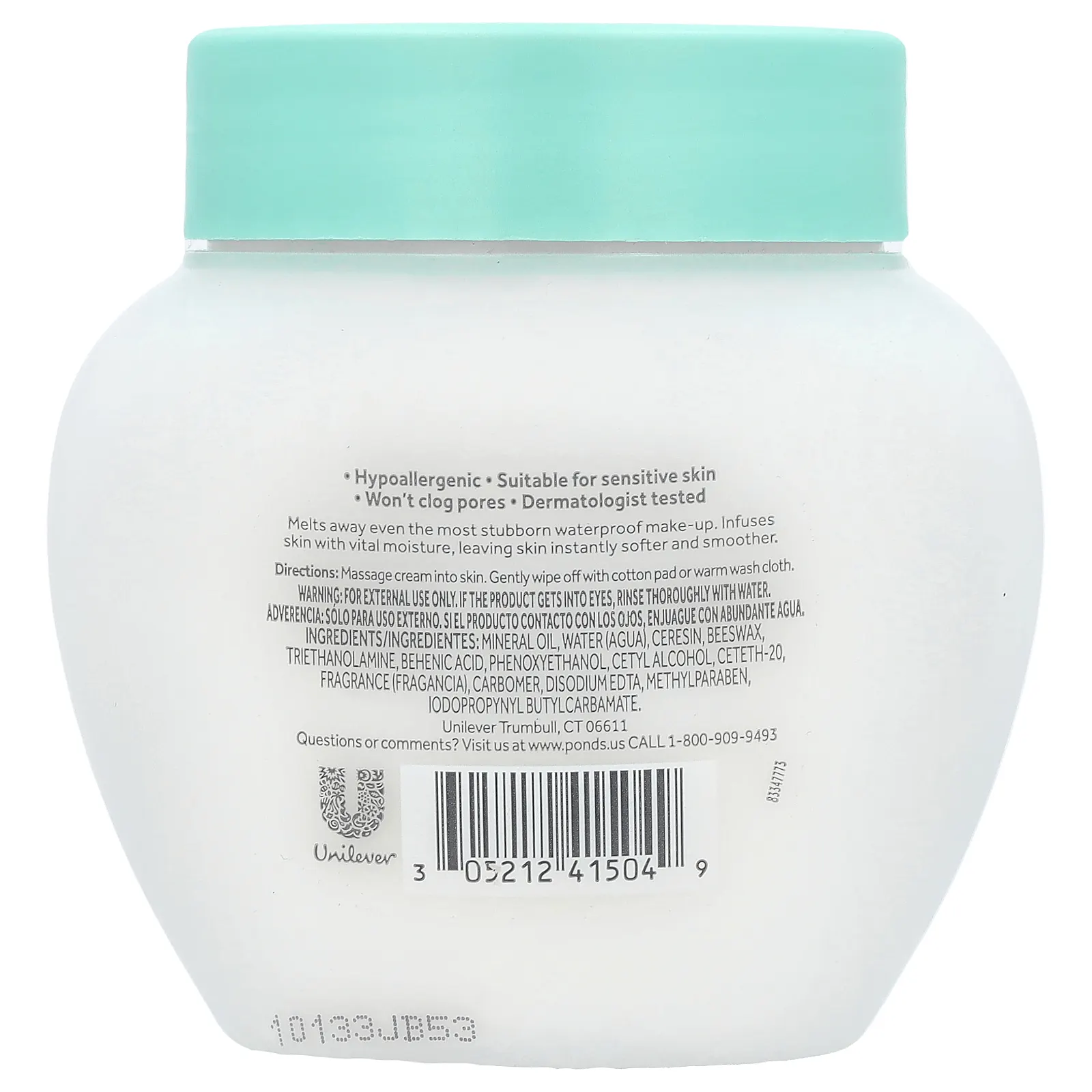 Pond's, Охлаждающий крем, крем для снятия макияжа, 269 г