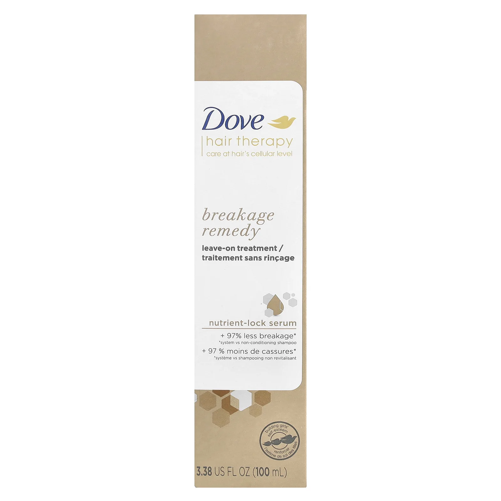 Dove, Hair Therapy, Несмываемое средство от ломкости, 3,38 жидких унций (100 мл)