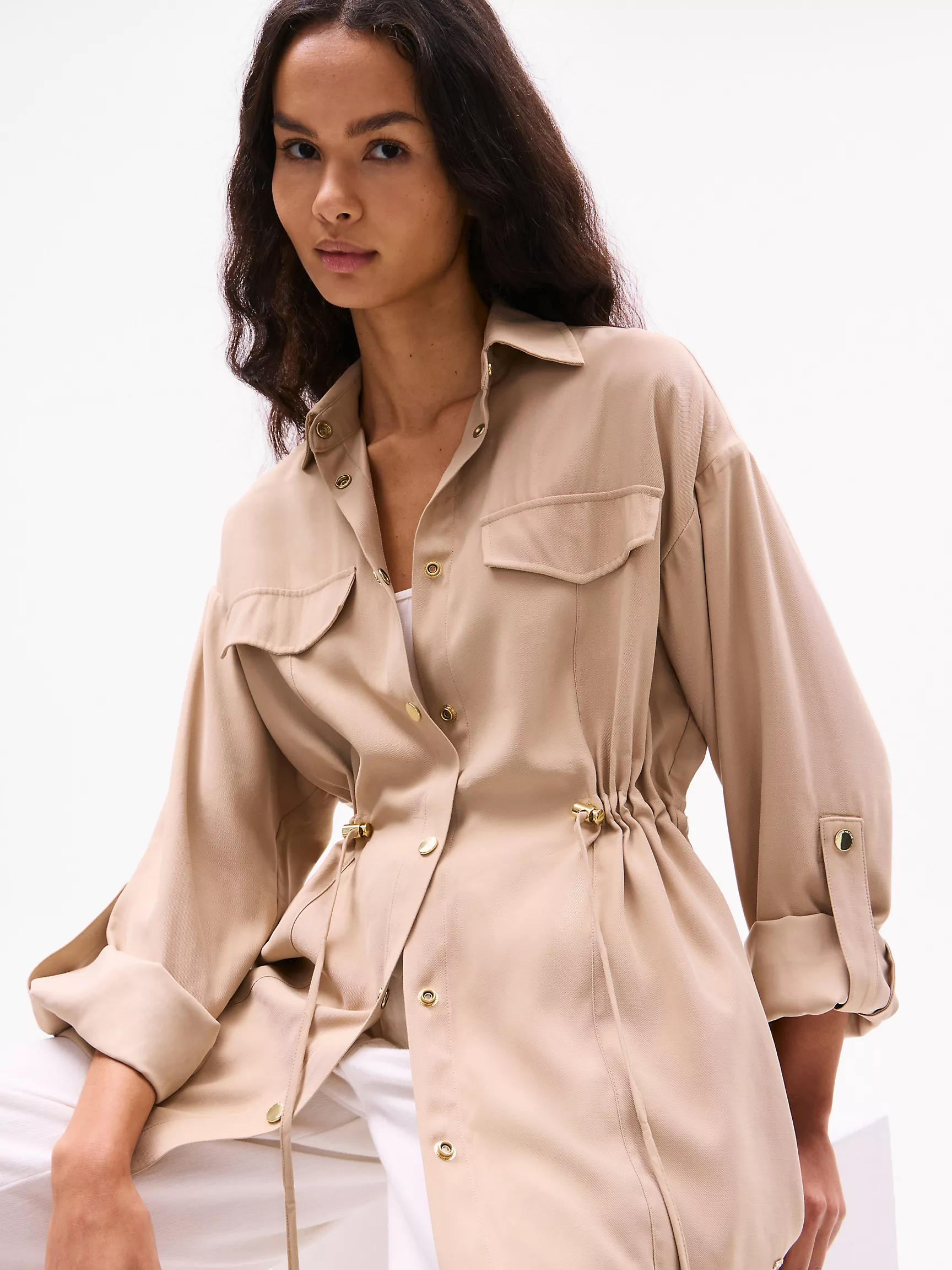 Женская куртка Tommy Hilfiger, Рубашка-куртка в утилитарном стиле