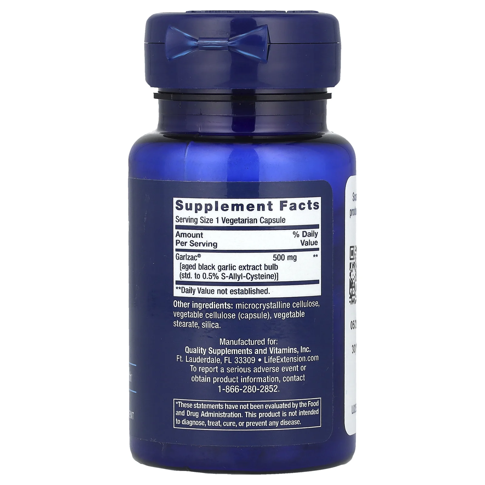 Life Extension, Aged Black Garlic, 30 Vegetarian Capsules