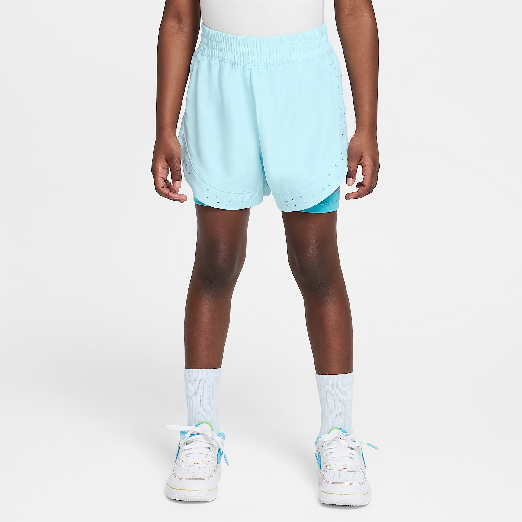 Nike Dri-FIT Sunny Swoosh Little Kids' 2-Fer Shorts