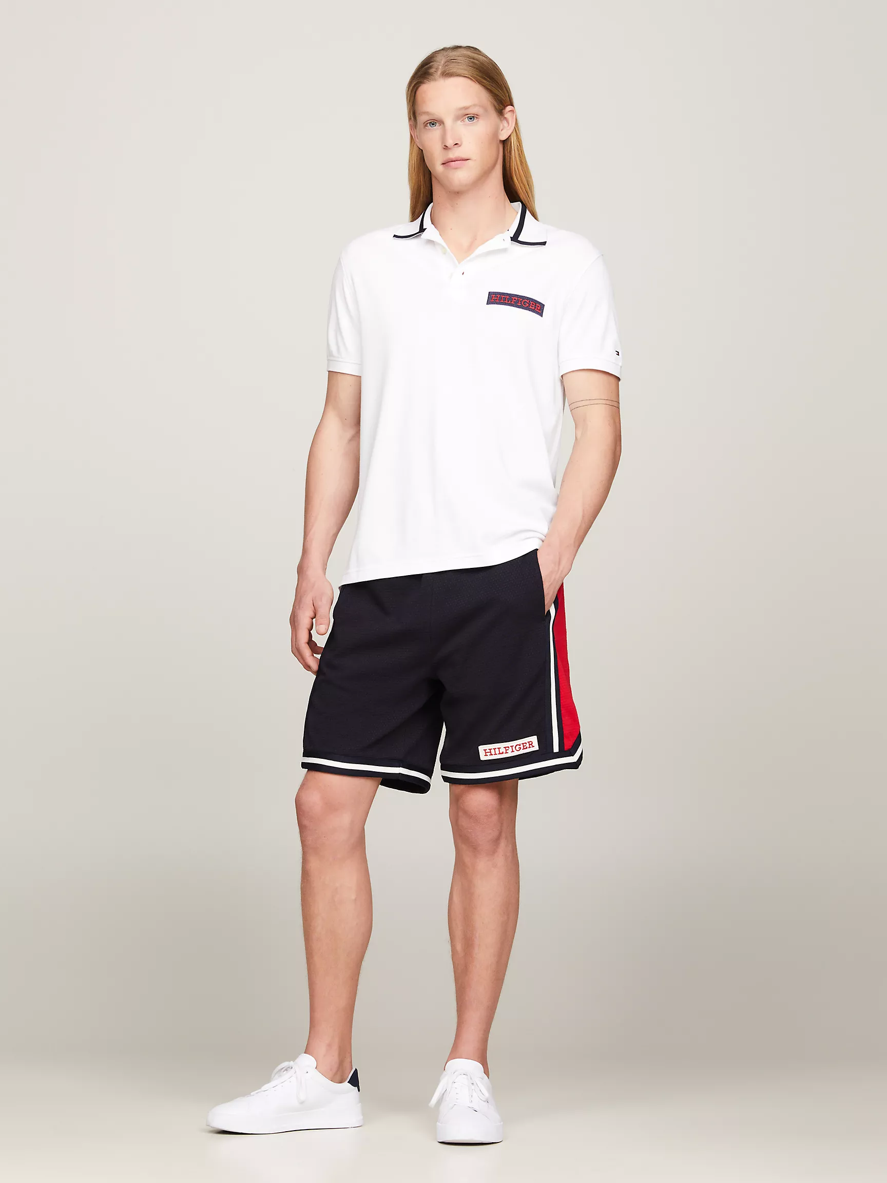 Мужское поло Tommy Hilfiger, Поло стандартного кроя с нашивкой логотипа Monotype