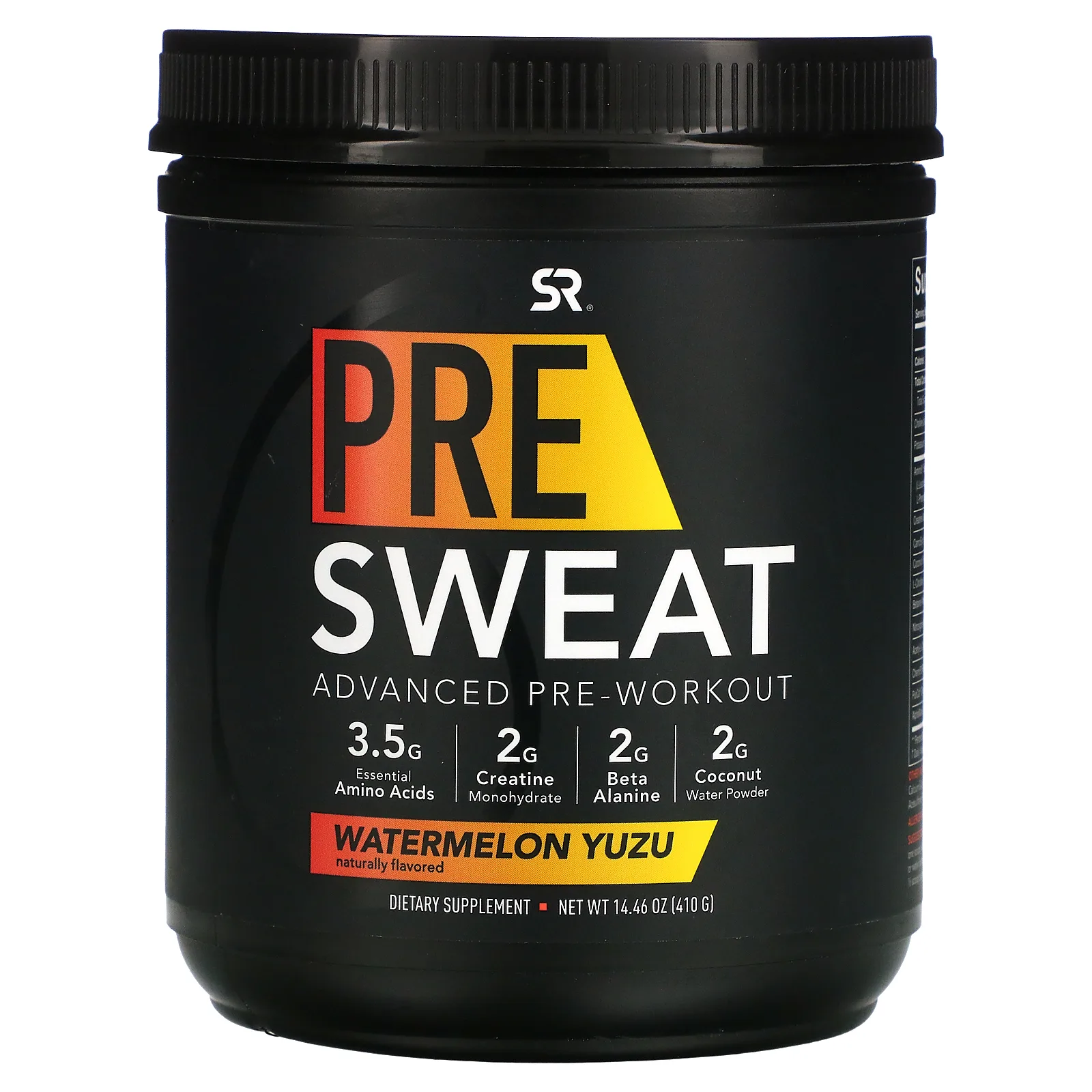 Sports Research, Pre-Sweat Advanced Pre-Workout, Арбуз юдзу, 14,46 унций (410 г)