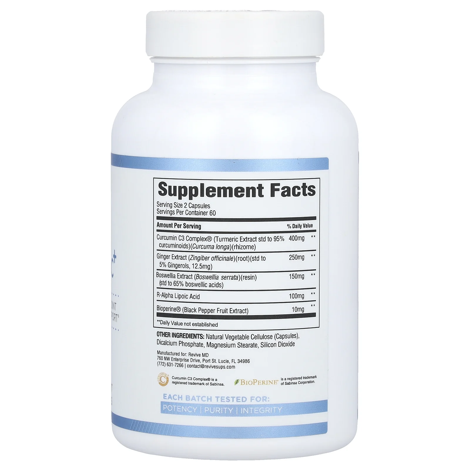 Revive, Turmeric+, 120 растительных капсул
