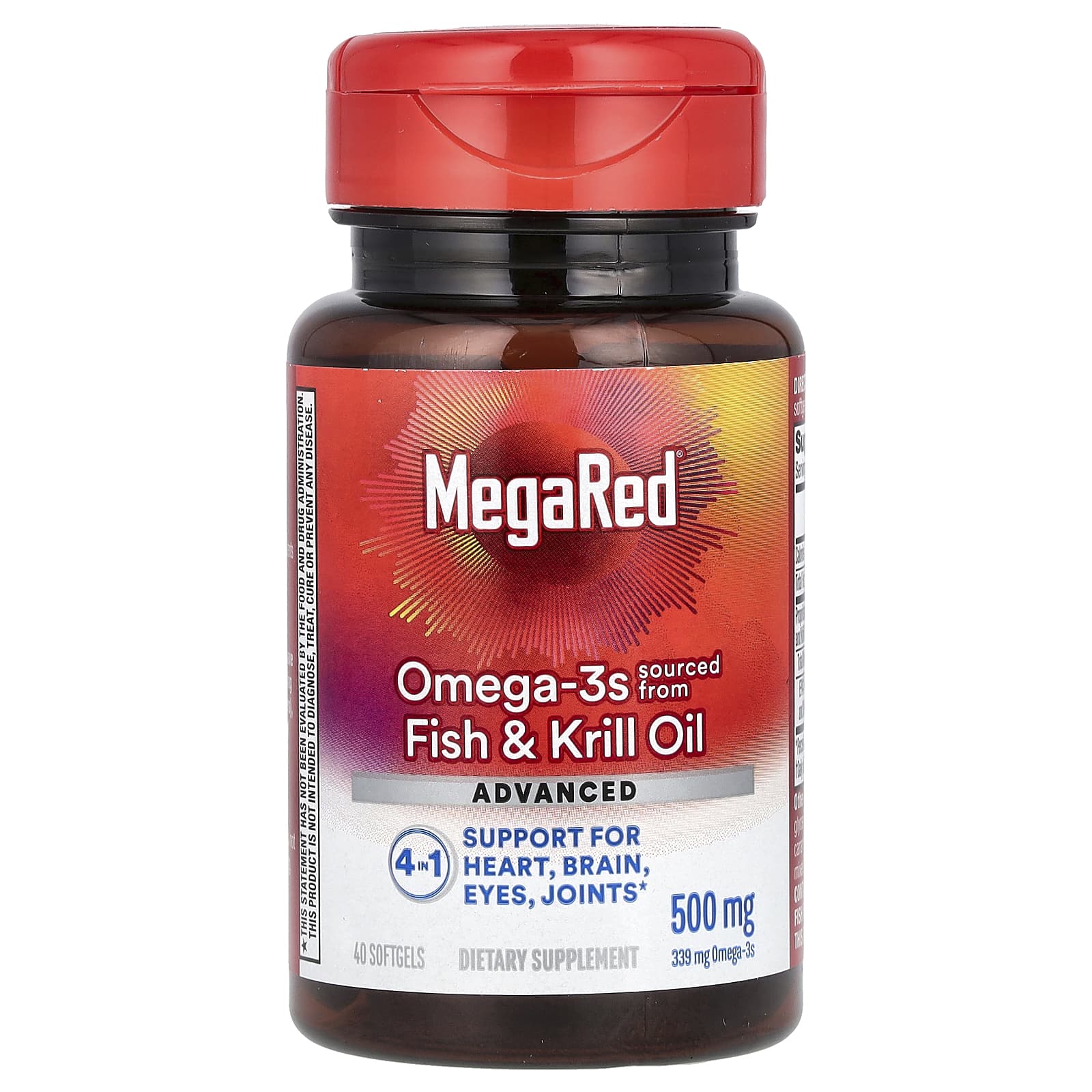 Schiff, MegaRed, Advanced 4 в 1 Омега-3, 500 мг, 40 мягких таблеток