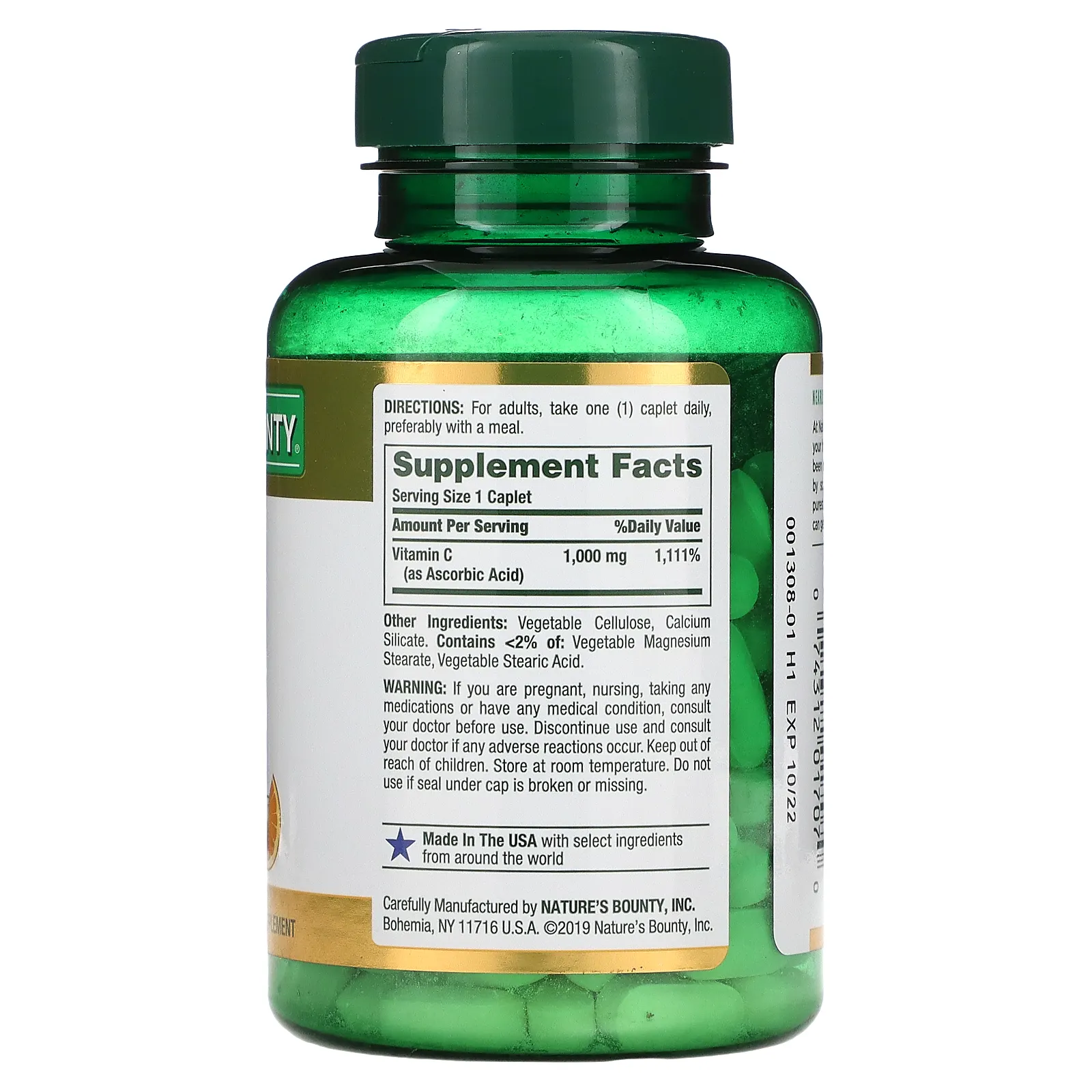 Nature's Bounty, витамин C, 1000 мг, 100 капсул