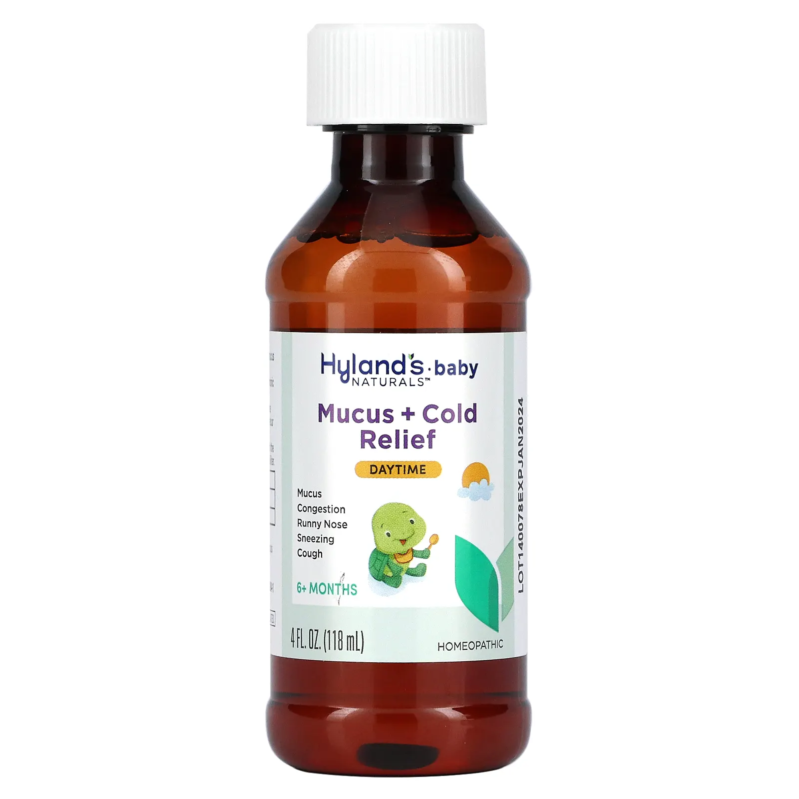 Hyland's Naturals, для детей, муколитическое и противопростудное средство, для дневного применения, от 6 месяцев, 118 мл (4 жидк. унции)