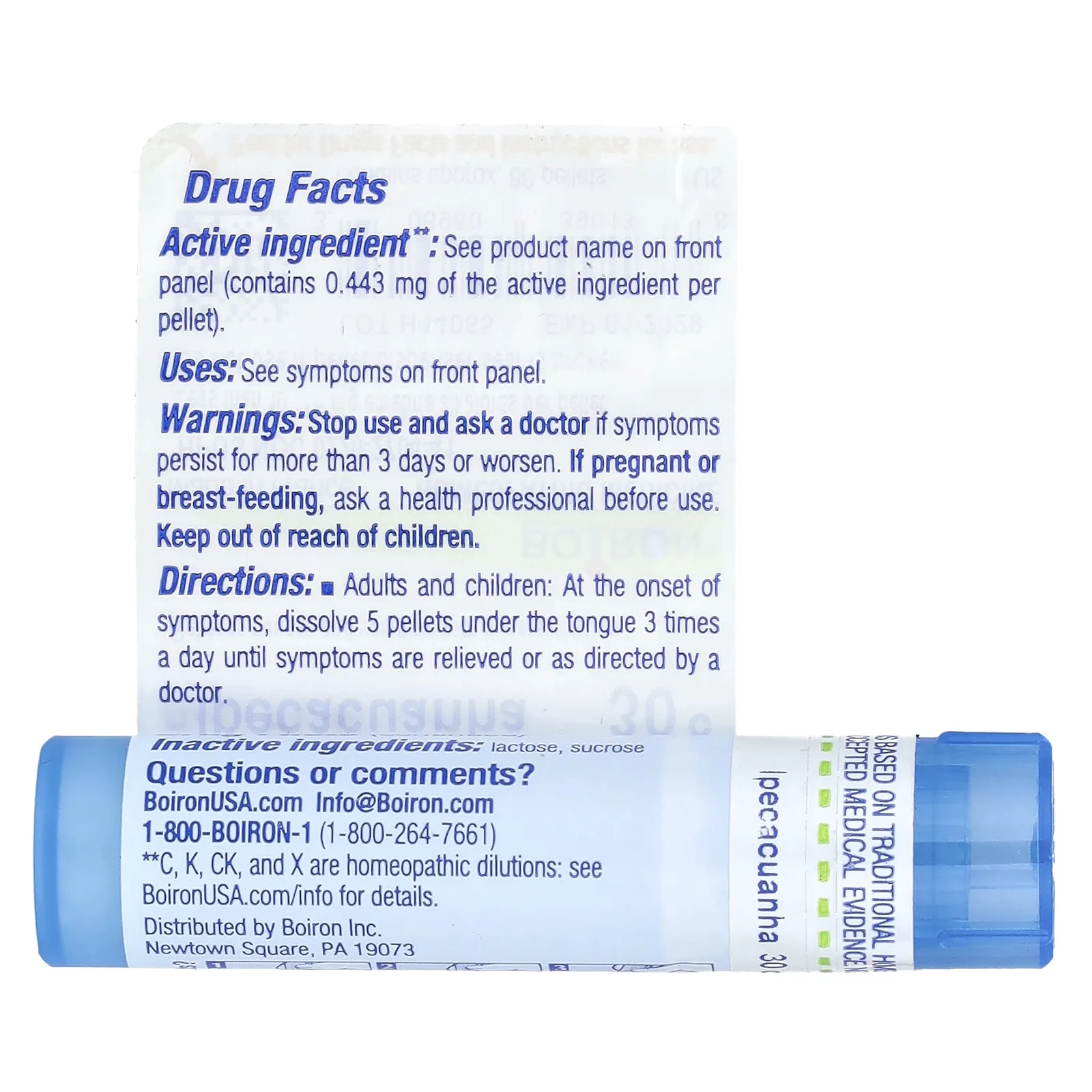 Boiron, Ипекакуана, 30 С, прибл. 80 гранул