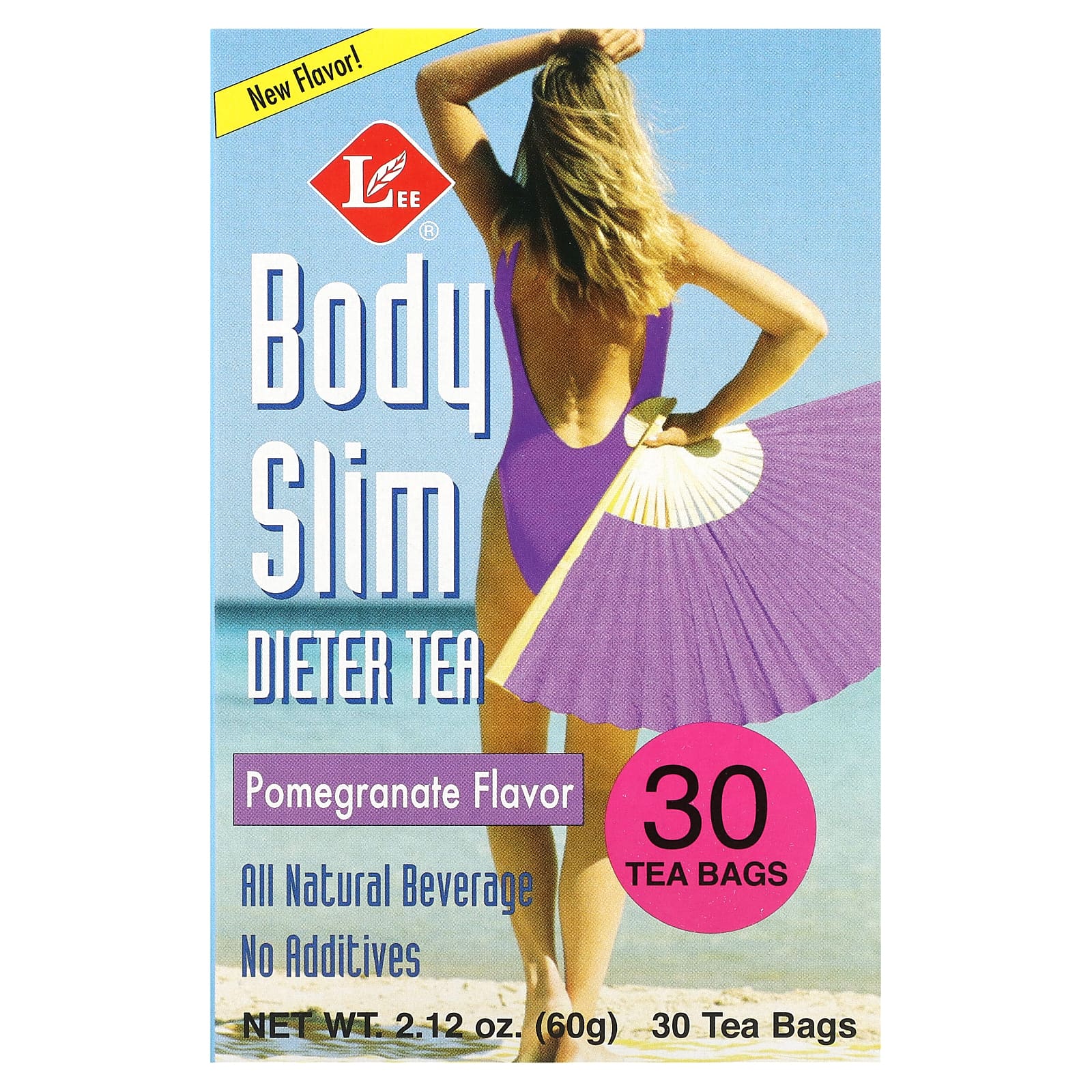 Uncle Lee's Tea, Body Slim Dieter Tea, гранат, 30 чайных пакетиков, 60 г (2,12 унции)