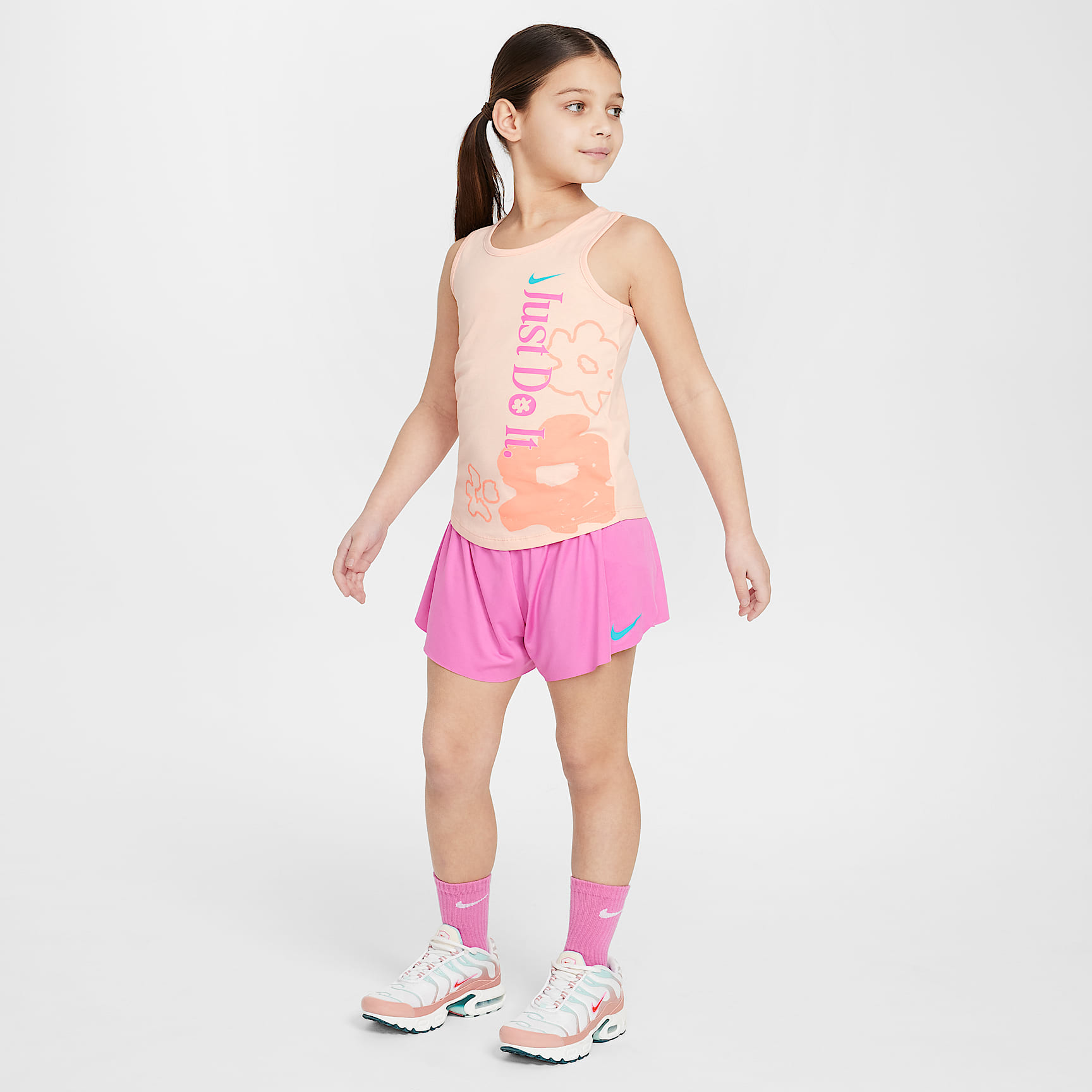 Nike Dri-FIT Little Kids' Wild Flower 2-Piece Tank and Mesh Shorts Set