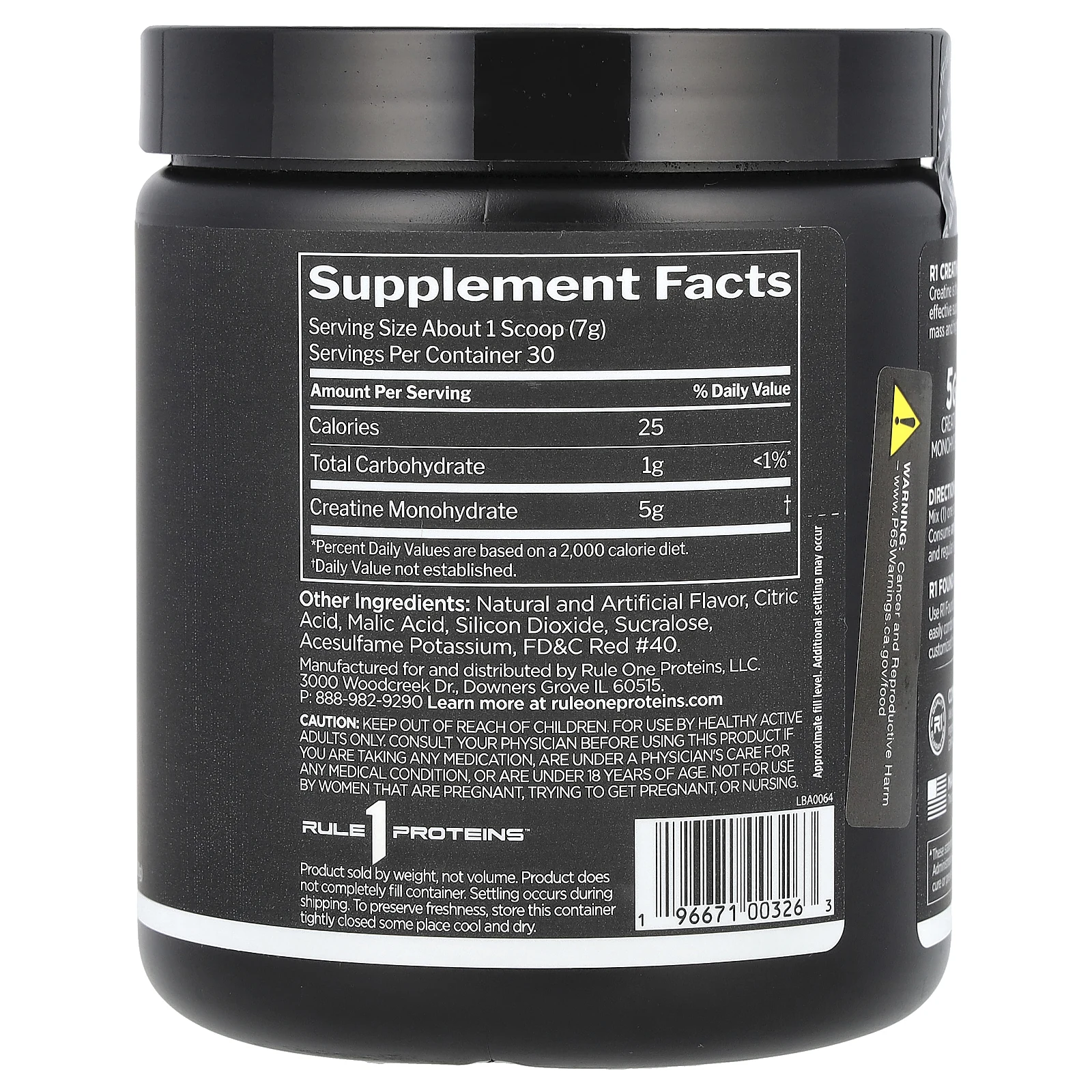 Rule One Proteins, креатин, фруктовый пунш, 210 г (7,41 унции)