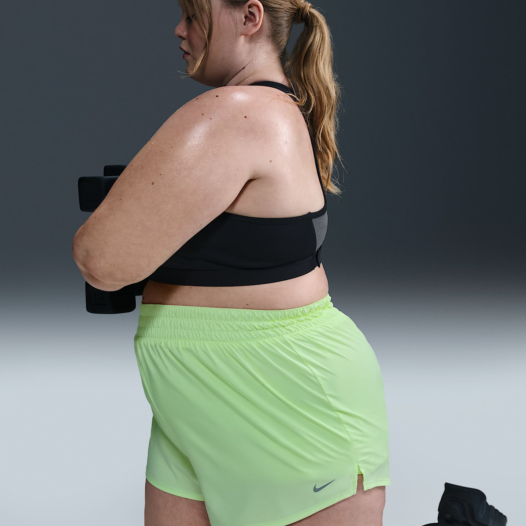 Nike Dri-FIT One Women's High-Waisted 3" 2-in-1 Shorts (Plus Size)