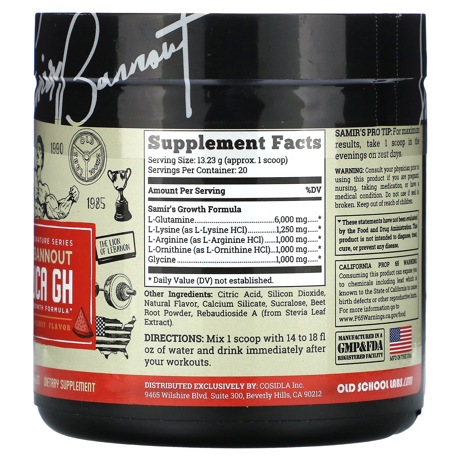 Old School Labs, Samir Bannout, Replica GH, арбузные конфеты, 265 г (9,34 унции)