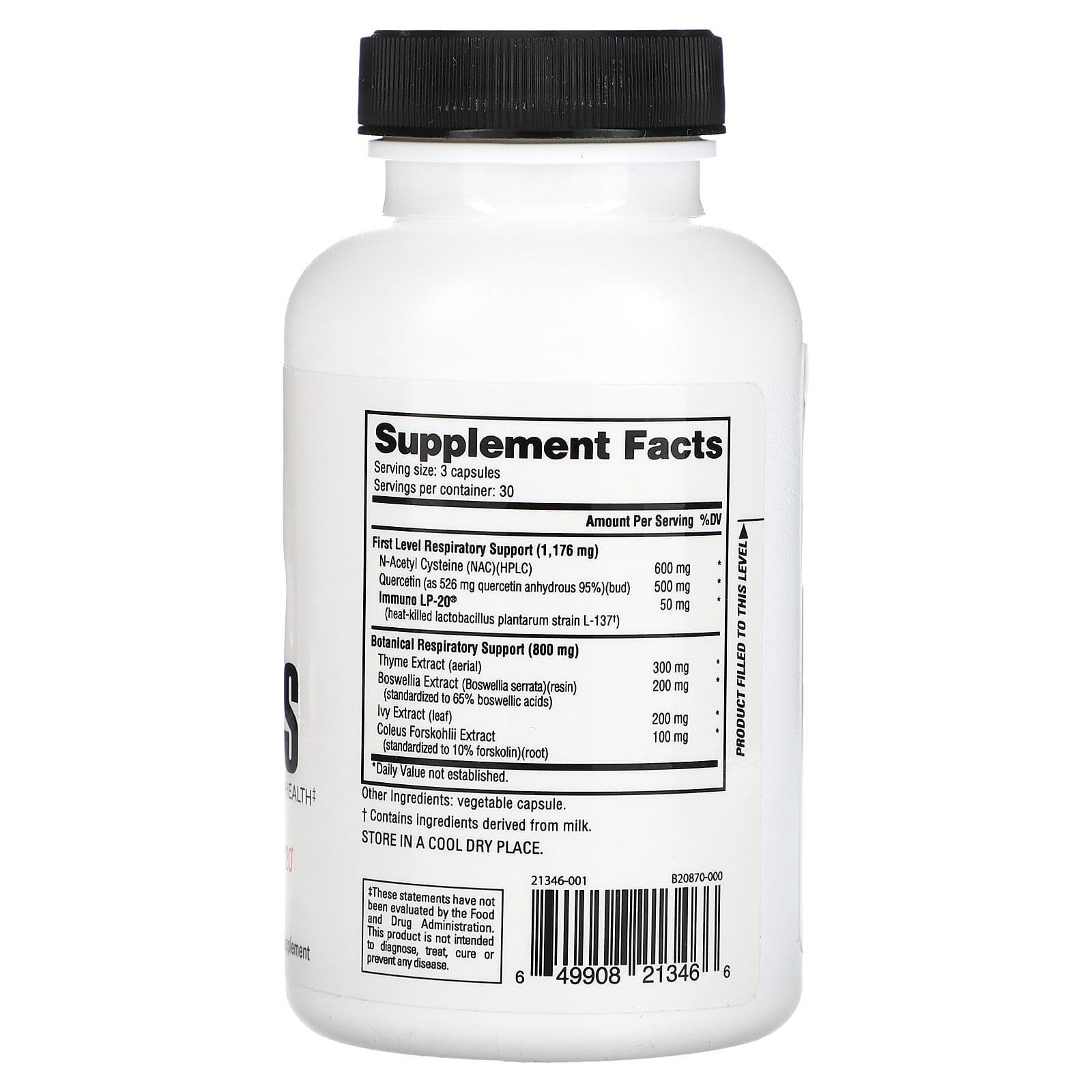 NutraBio, Легкие`` 90 капсул