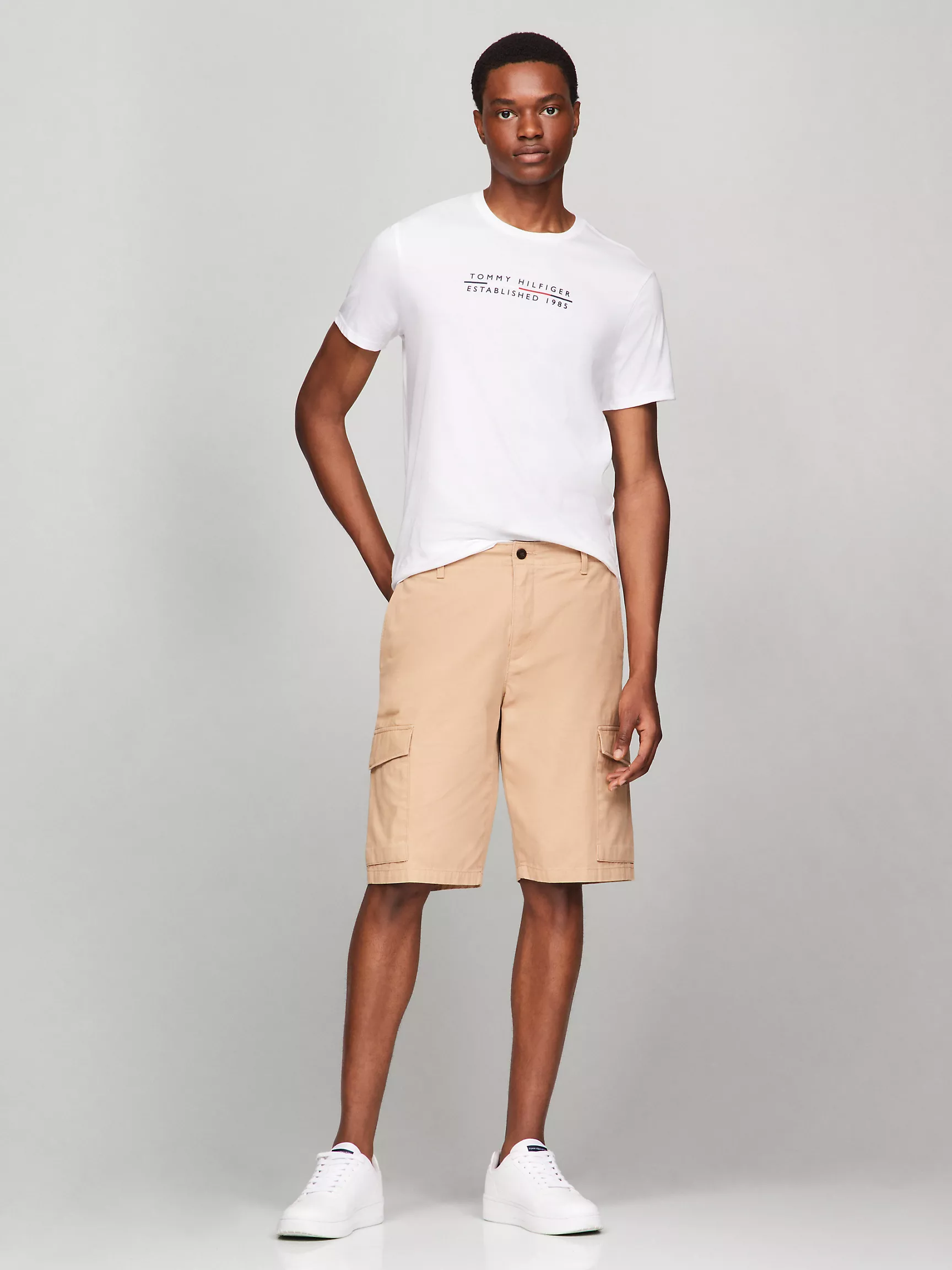 Мужская футболка Tommy Hilfiger, Футболка с вышитым логотипом Hilfiger