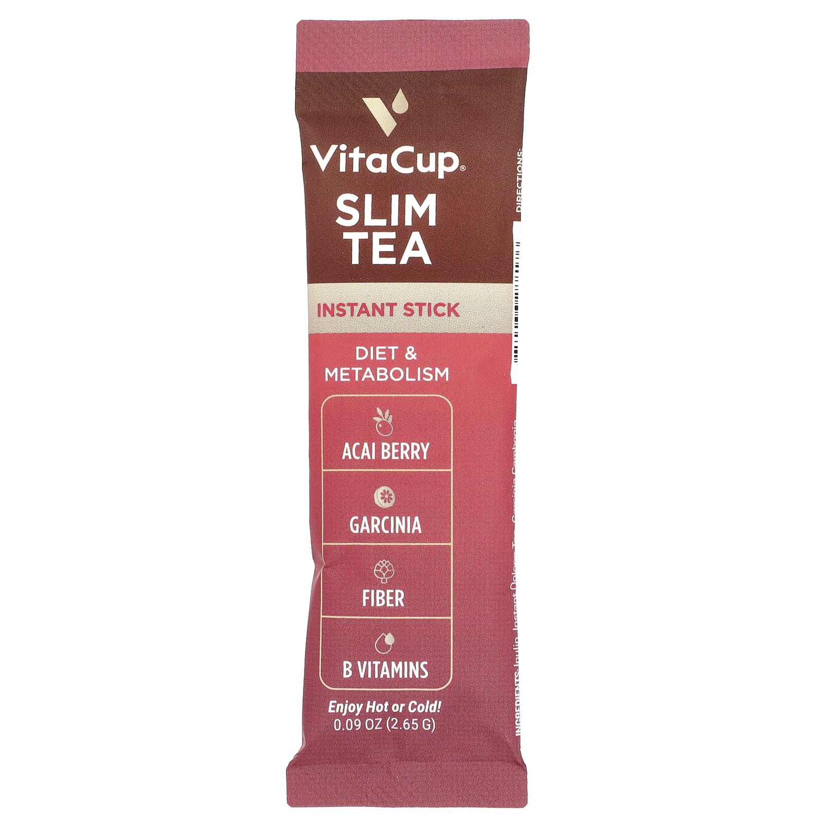 VitaCup, Slim Tea, растворимый чай с суперфудами, чай улун, 24 стика On the Go по 2,65 г (0,09 унции)