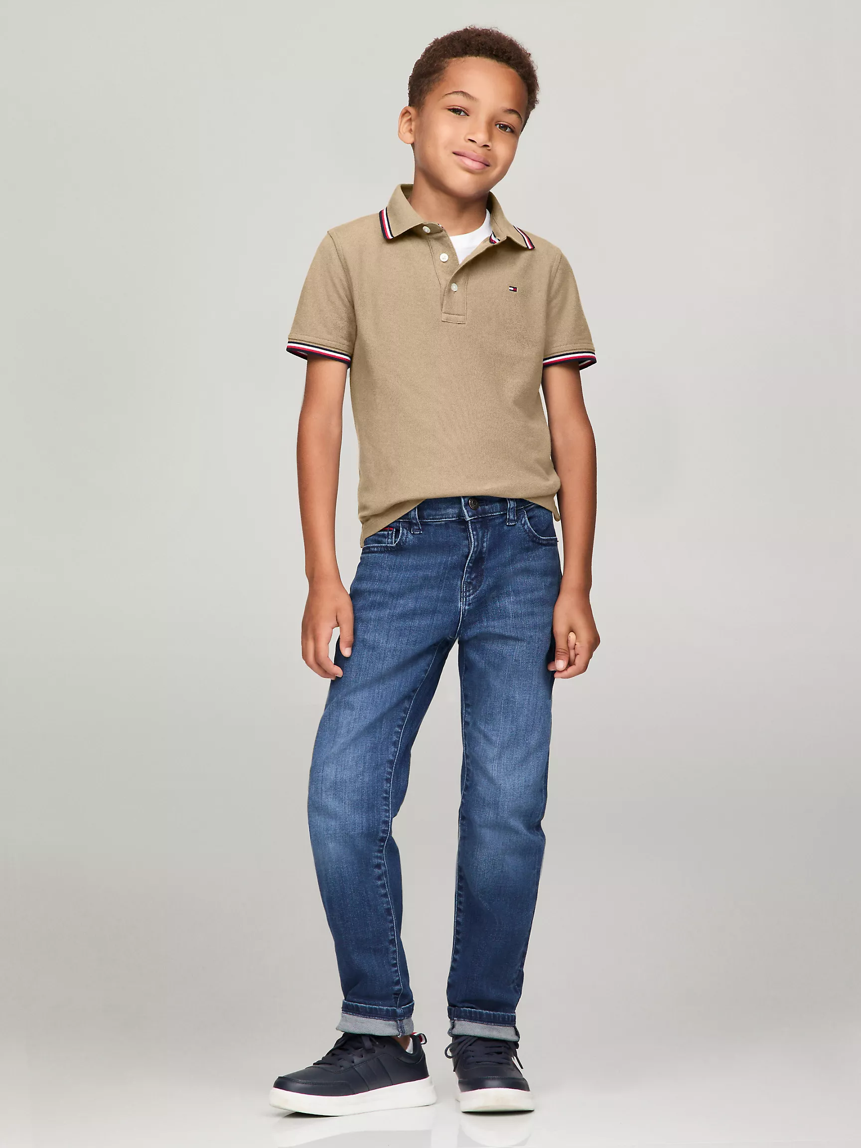 Рубашка-поло для мальчиков Tommy Hilfiger, Детское поло с коротким рукавом и влагоотводящей технологией Tommy