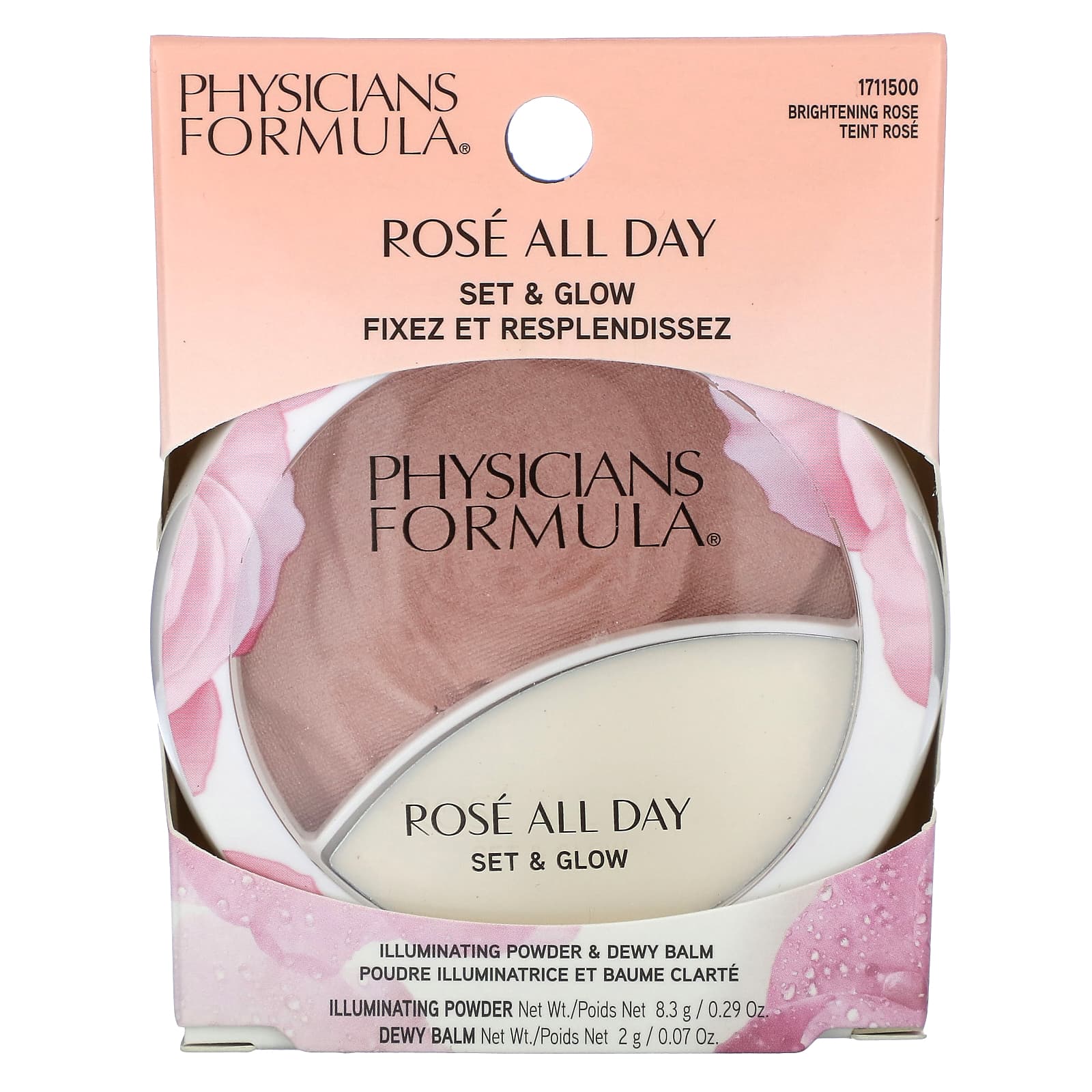 Physicians Formula, Rosé All Day, набор и сияние, пудра для сияния кожи, 1 шт.
