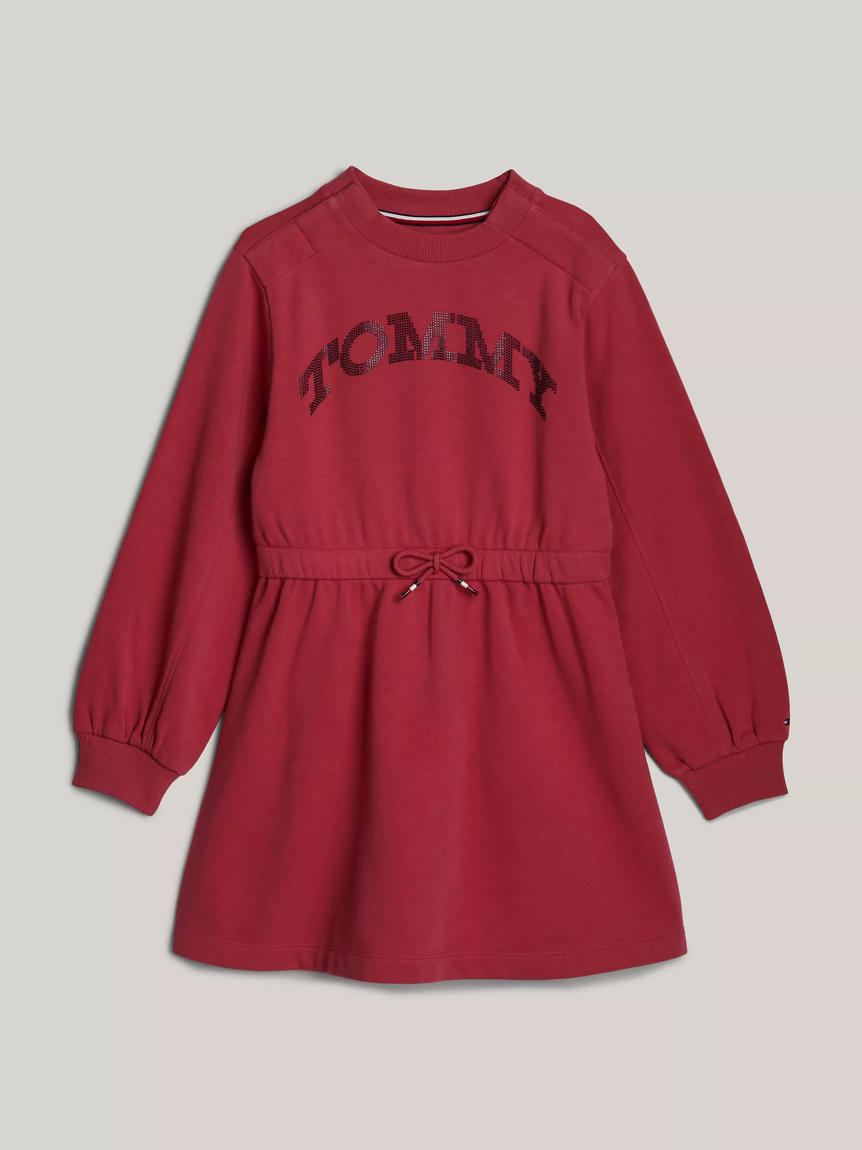 Платье для девочек Tommy Hilfiger, Детское платье-свитер с фольгированным логотипом Tommy