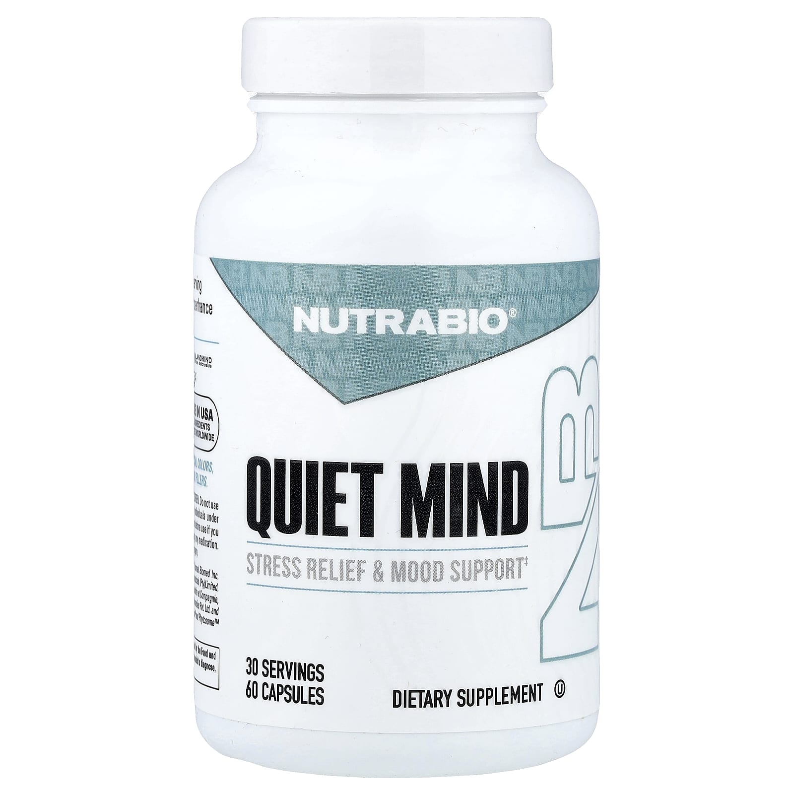 NutraBio, Quiet Mind, 60 капсул