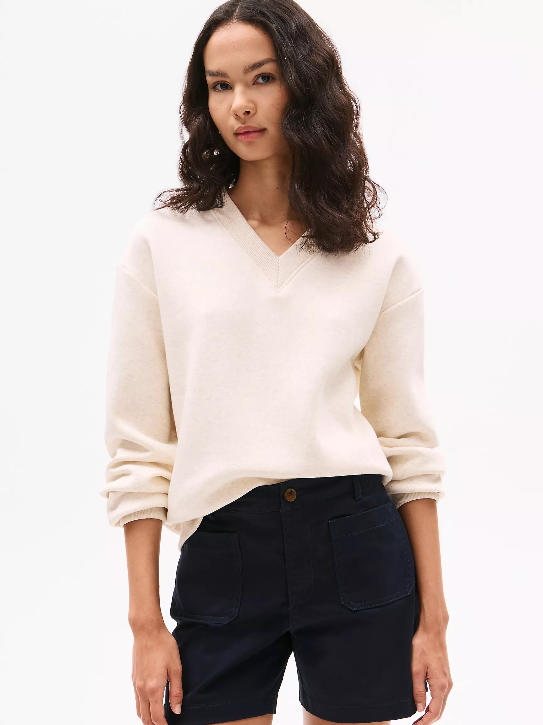 Женская толстовка Tommy Hilfiger, Свитшот с V-образным вырезом