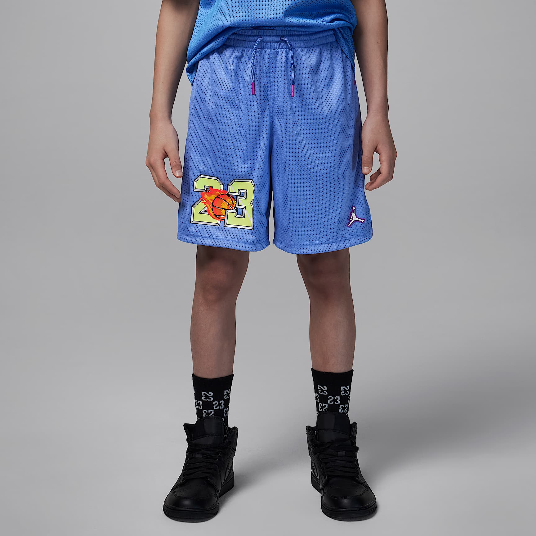 Jordan Customized Air Big Kids' Flame Shorts