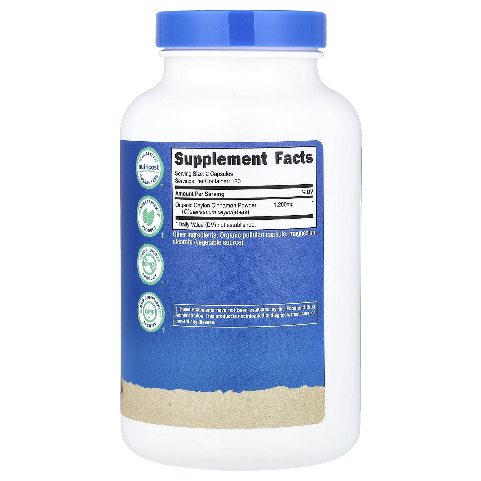 Nutricost, корица, 240 капсул (600 мг в 1 капсуле)